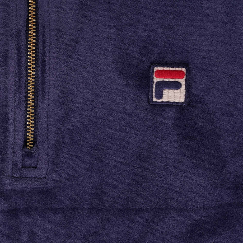 Fila Vintage Devon Velour Polo - Navy