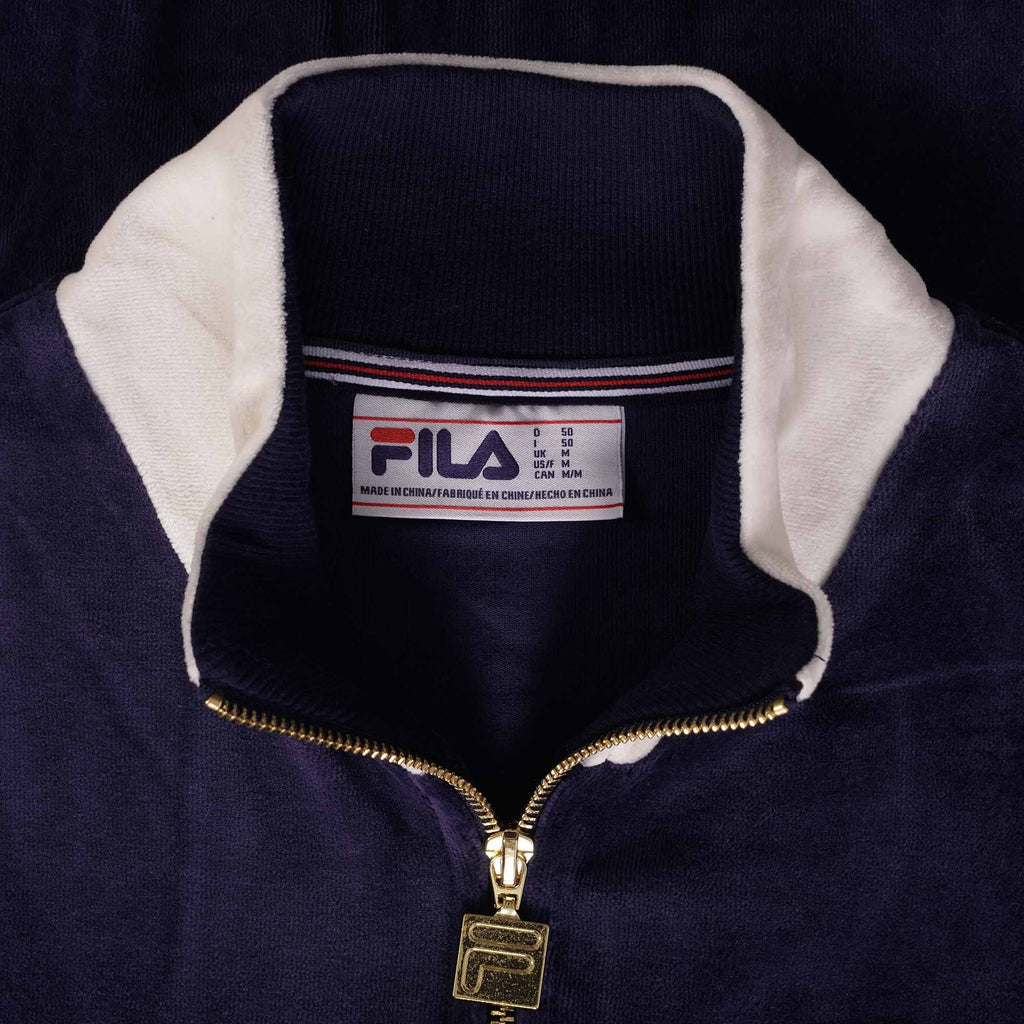 Fila Vintage Floyd Velour Jacket - Navy
