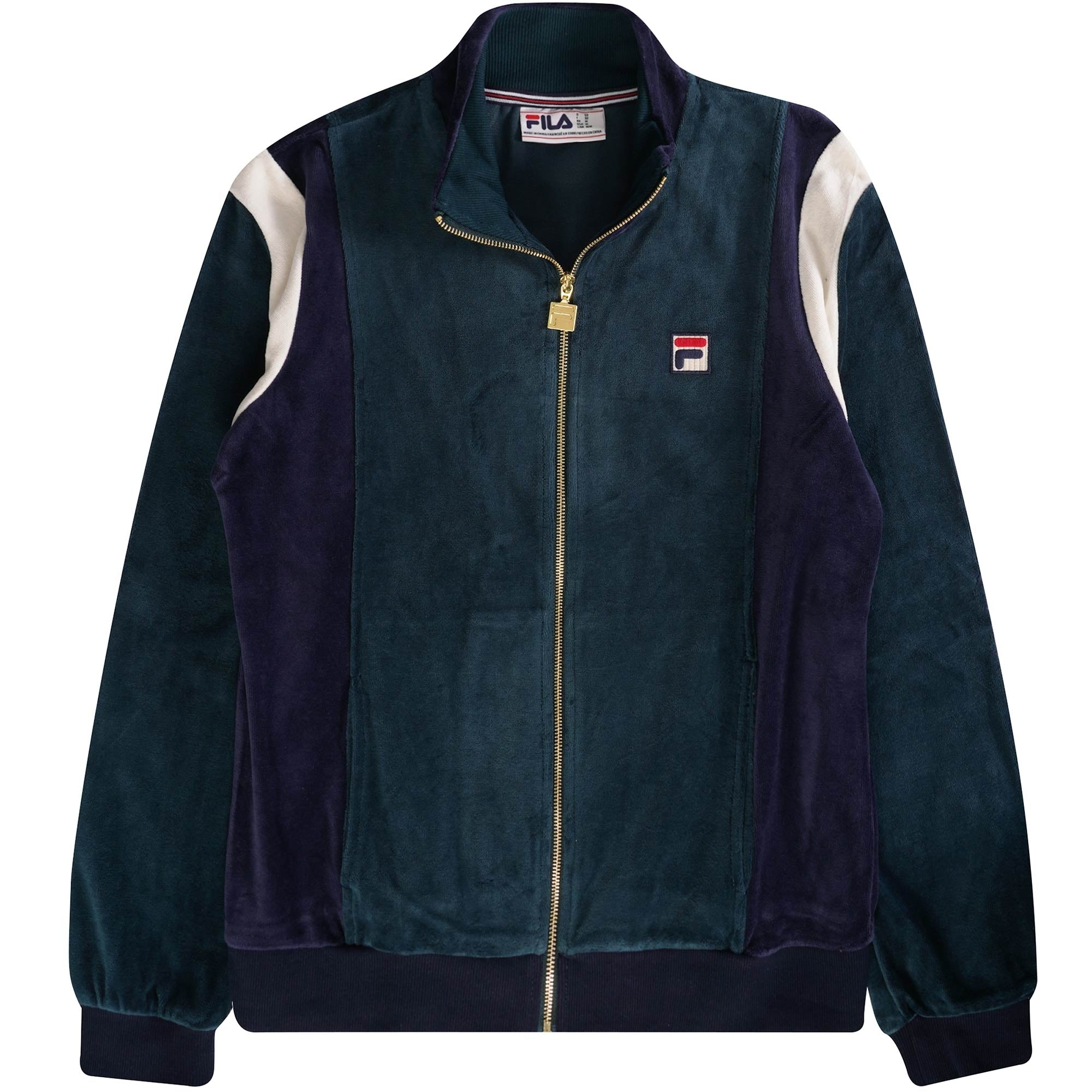 Fila Vintage Floyd Velour Jacket - Dark Teal