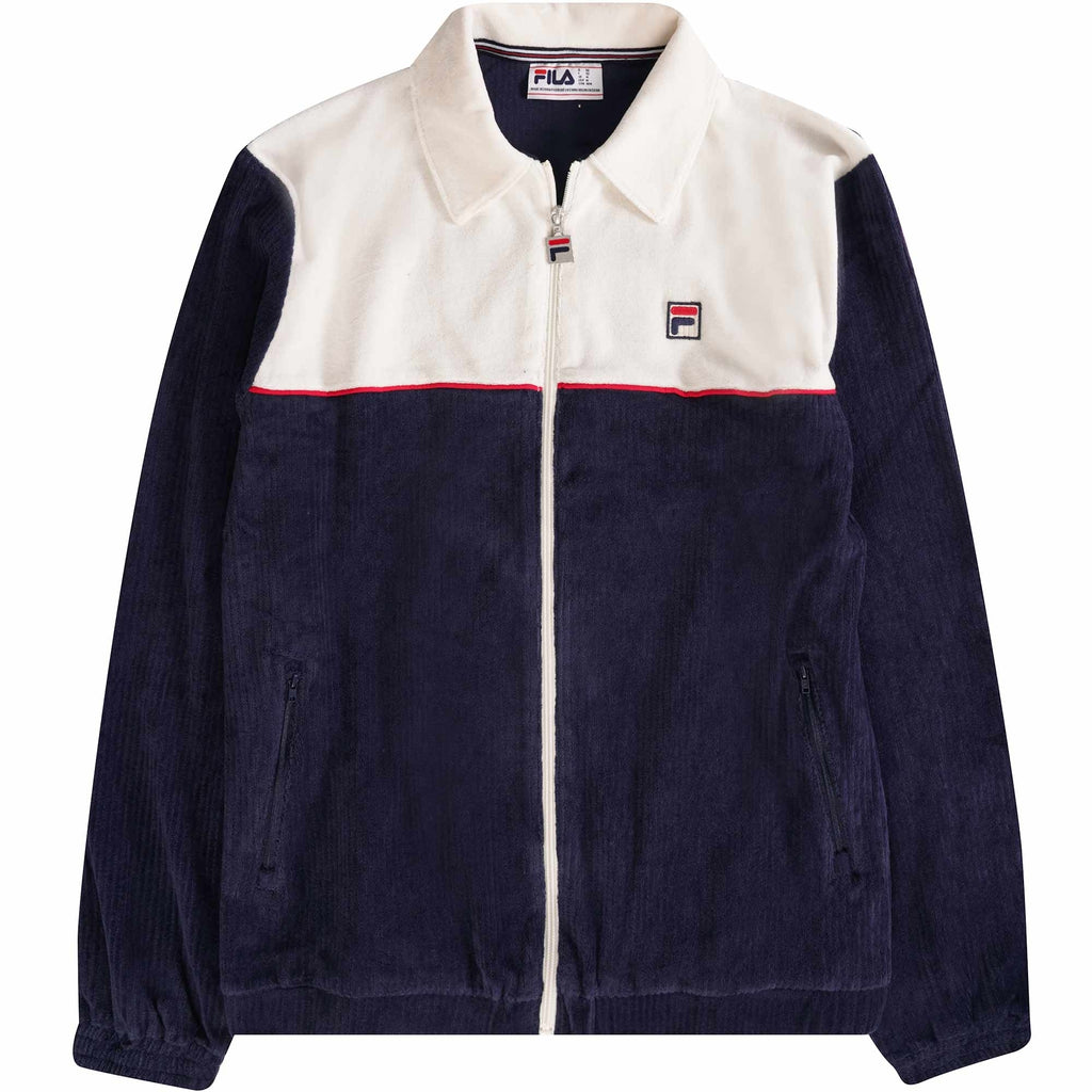 Fila Vintage Gerardos Velour Jacket -  Navy