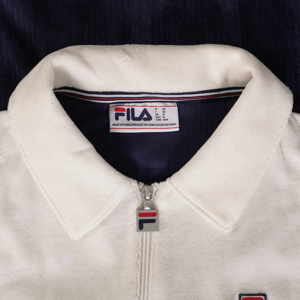 Fila Vintage Gerardos Velour Jacket -  Navy