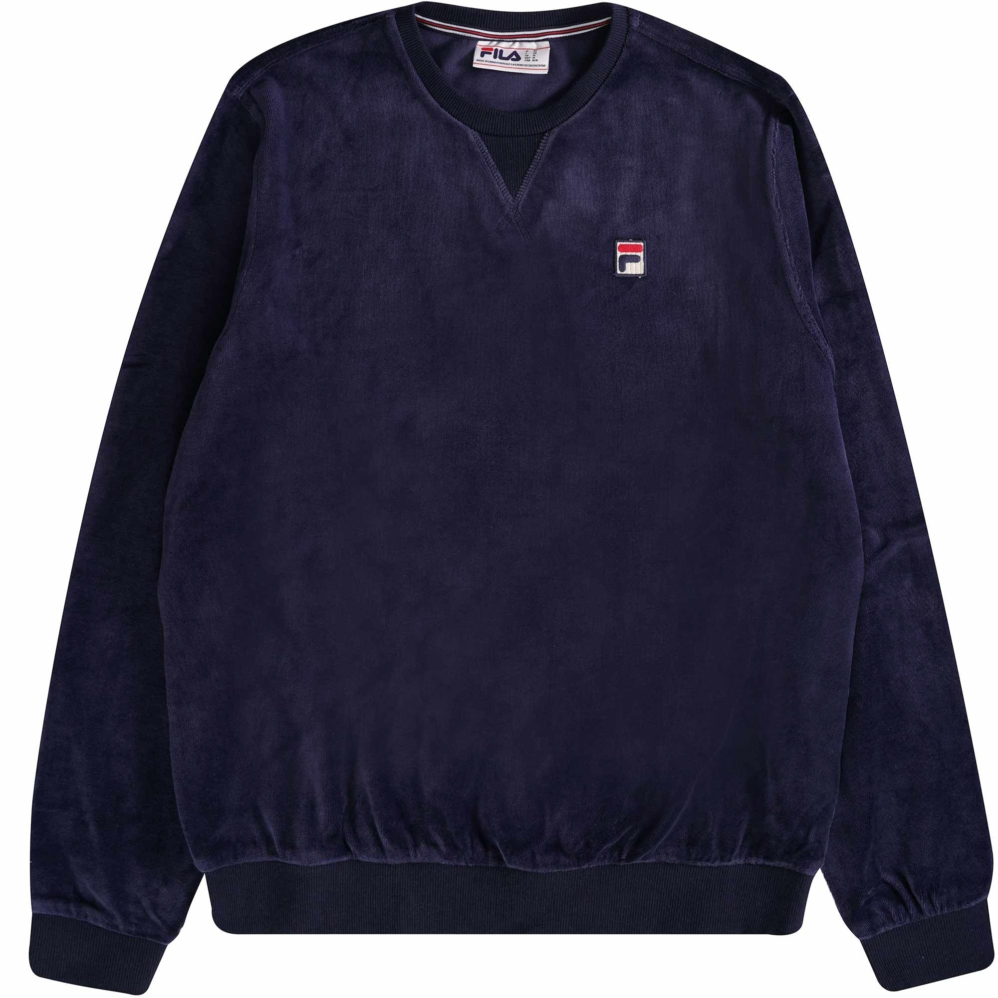Fila Vintage Earl Velour Crew -  Navy