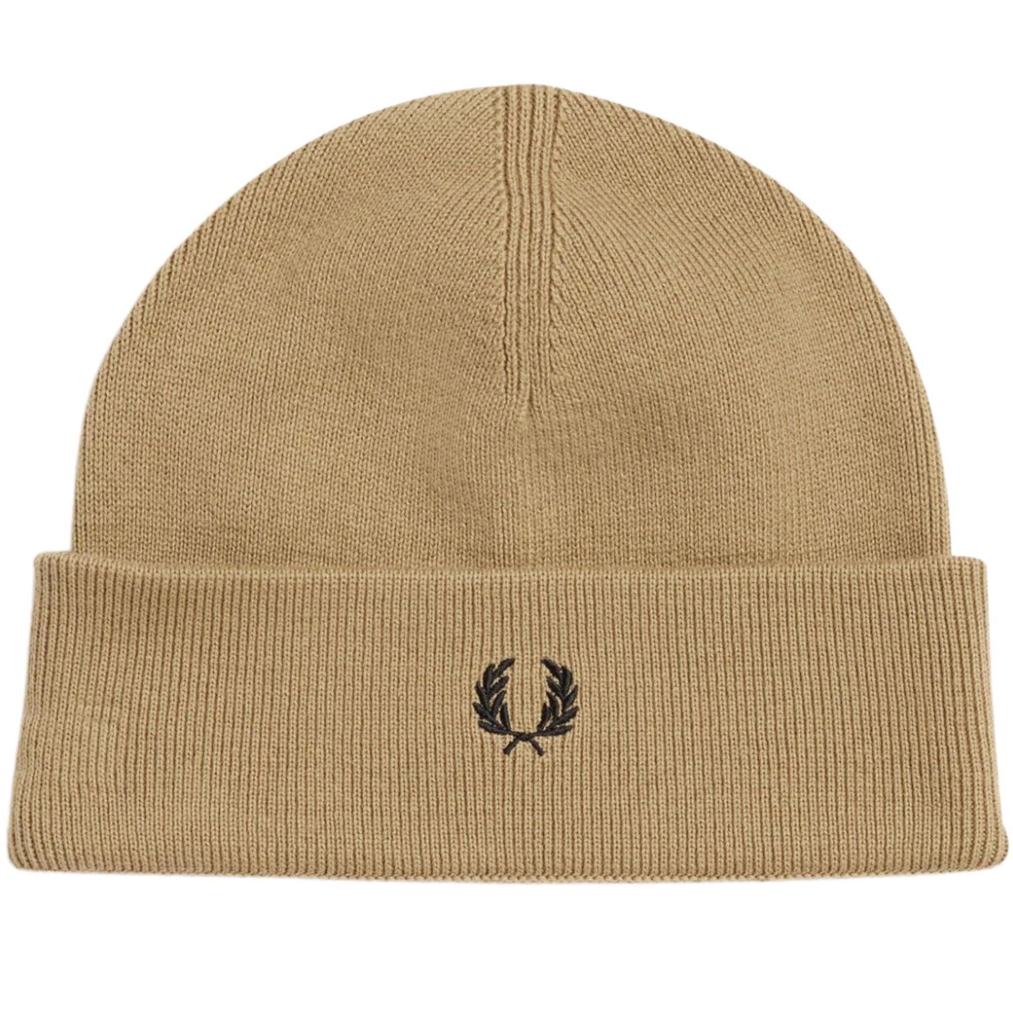 Fred Perry Merino Wool Beanie - Warm Stone