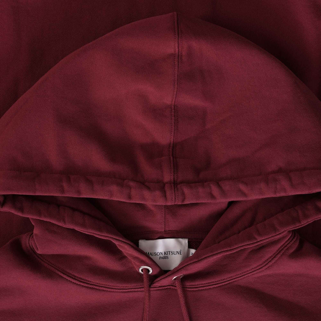 Maison Kitsune Dressed Fox Print Relaxed Hoodie - Wine