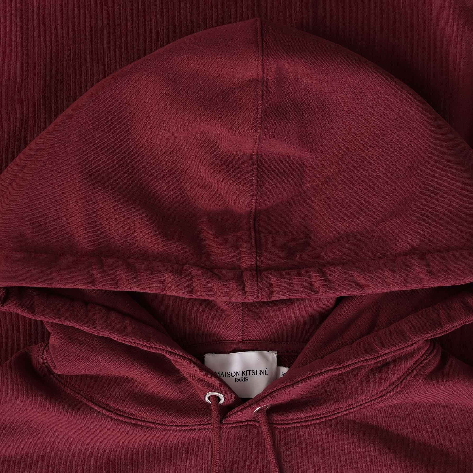 Maison Kitsune Dressed Fox Print Relaxed Hoodie - Wine