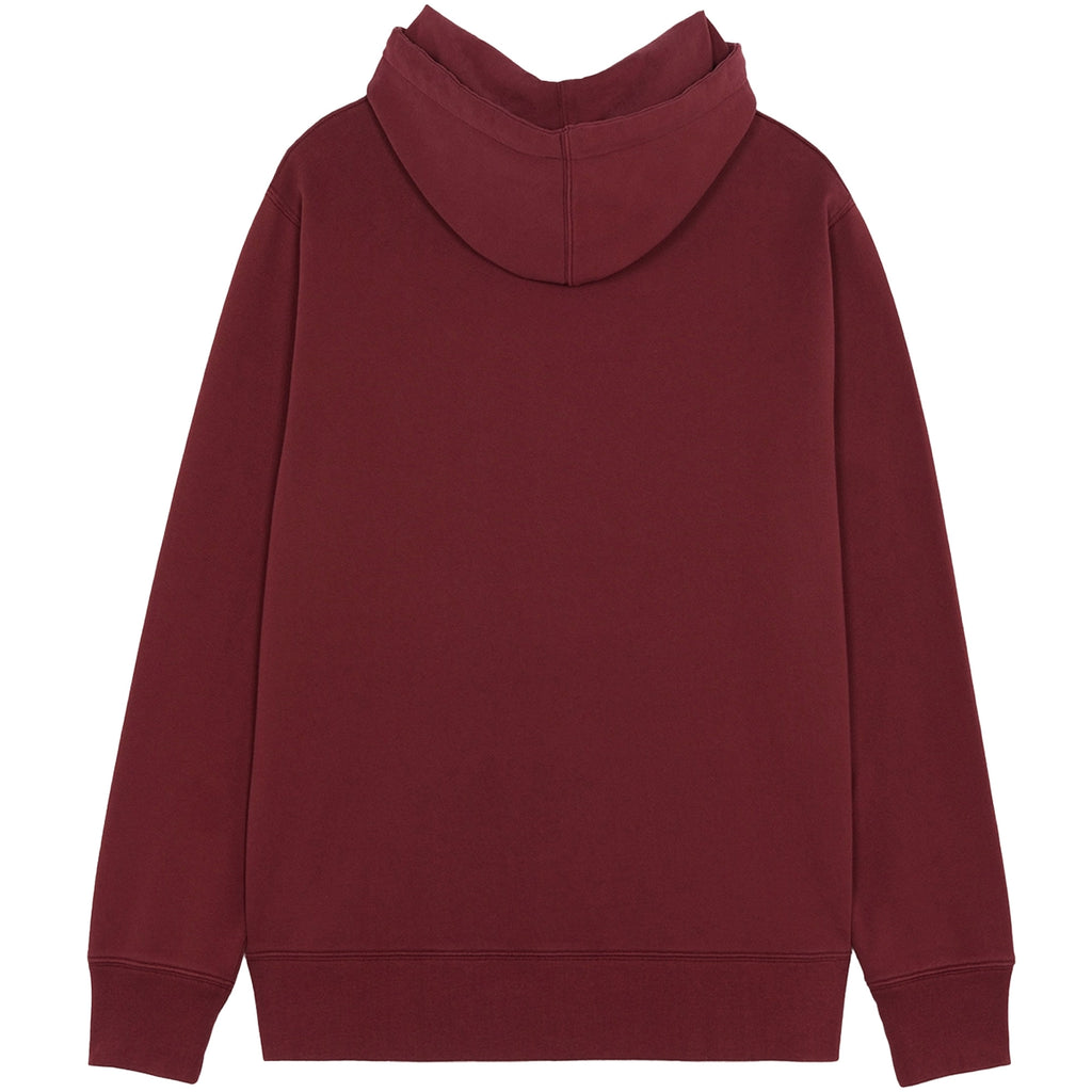 Maison Kitsune Dressed Fox Print Relaxed Hoodie - Wine