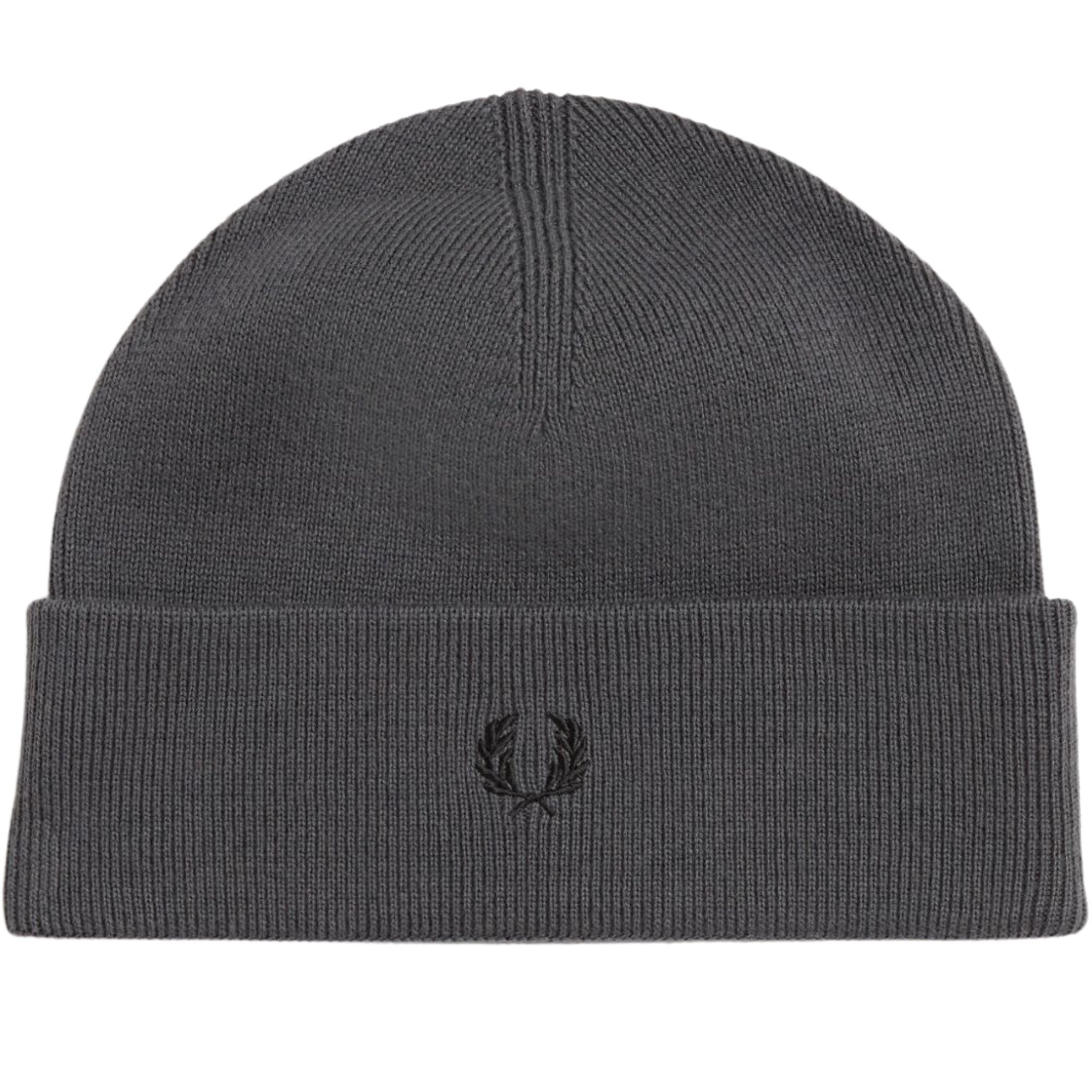 Fred Perry Merino Wool Beanie - Gunmetal