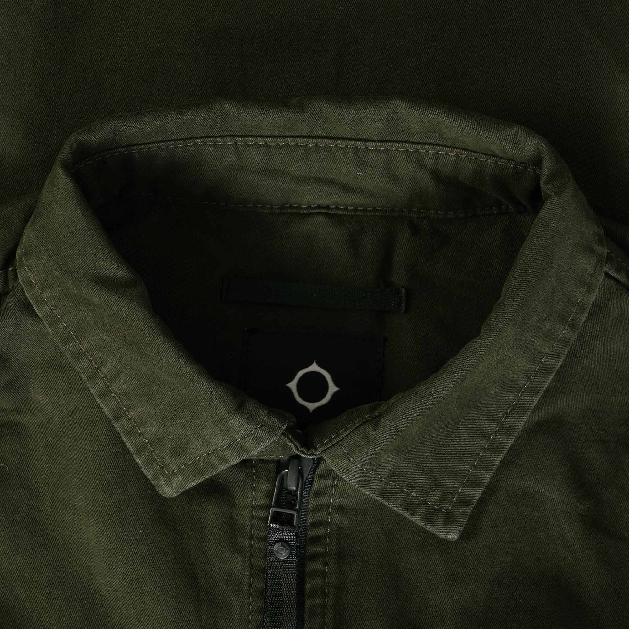 Ma Strum Zip Front Overshirt - Oil Slick