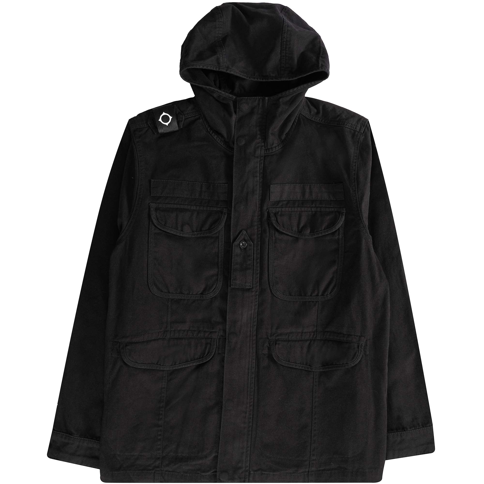 Ma Strum Zip Front Hooded Jacket - Jet Black