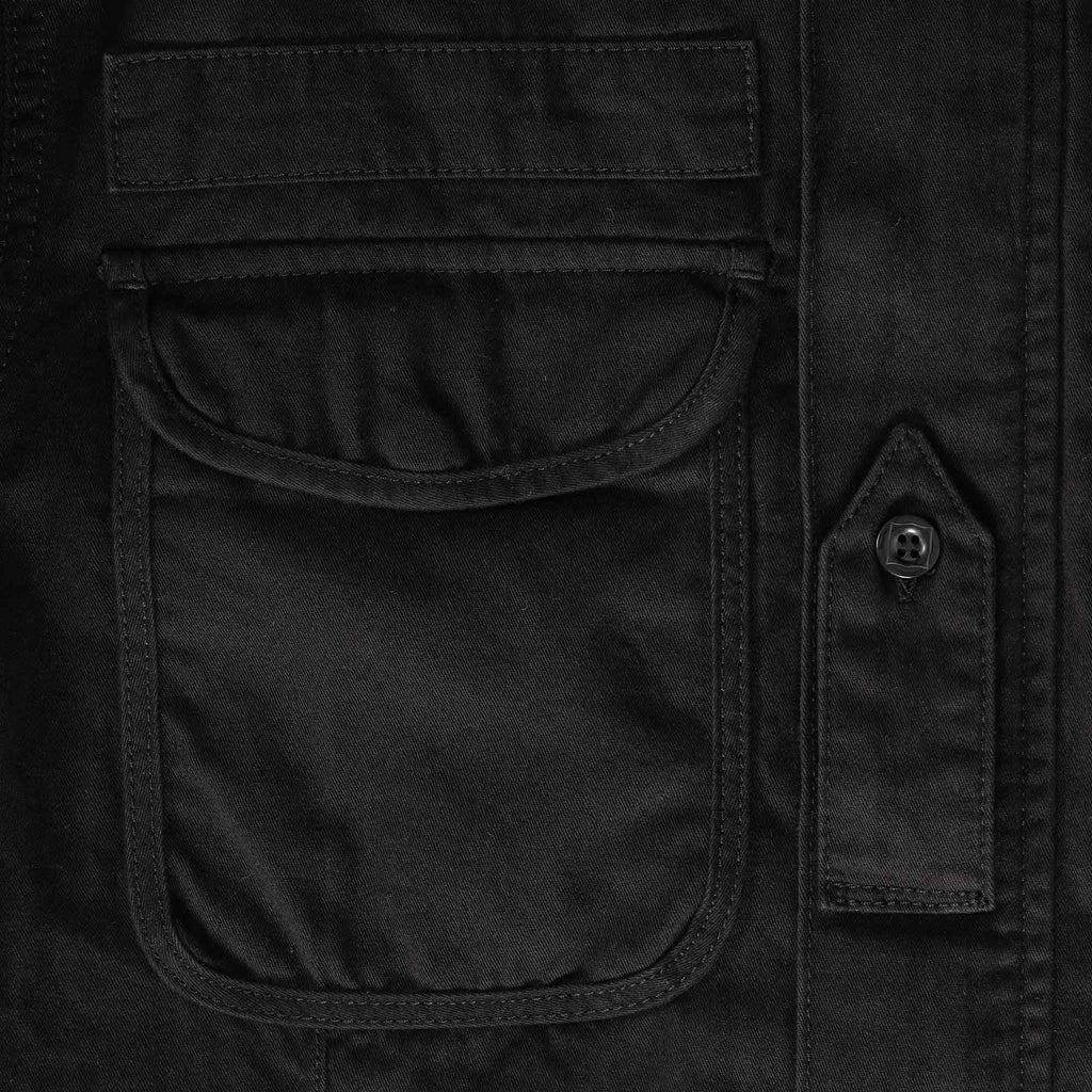 Ma Strum Zip Front Hooded Jacket - Jet Black