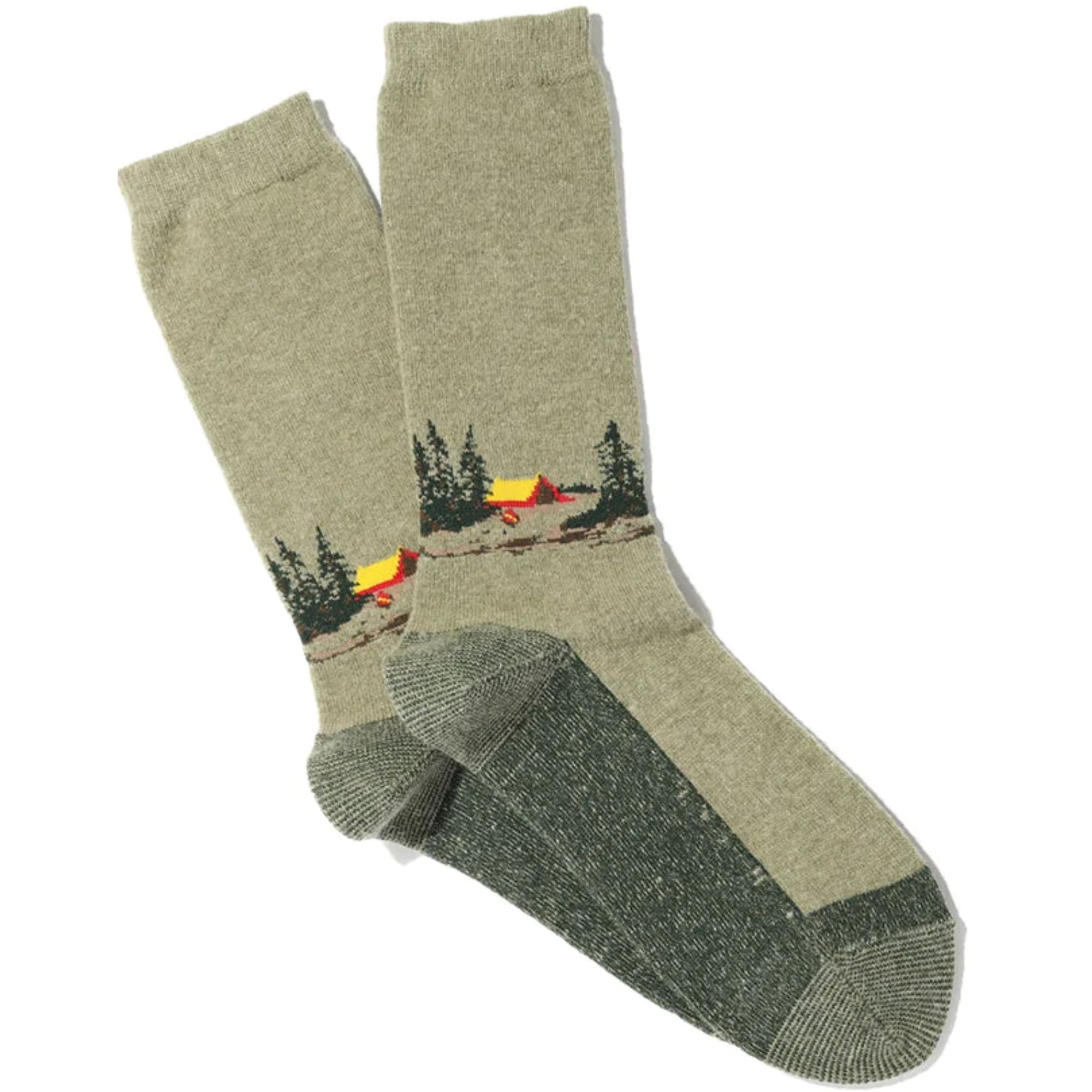 Anonymous Ism Wool Camp Crew Sock - Khaki