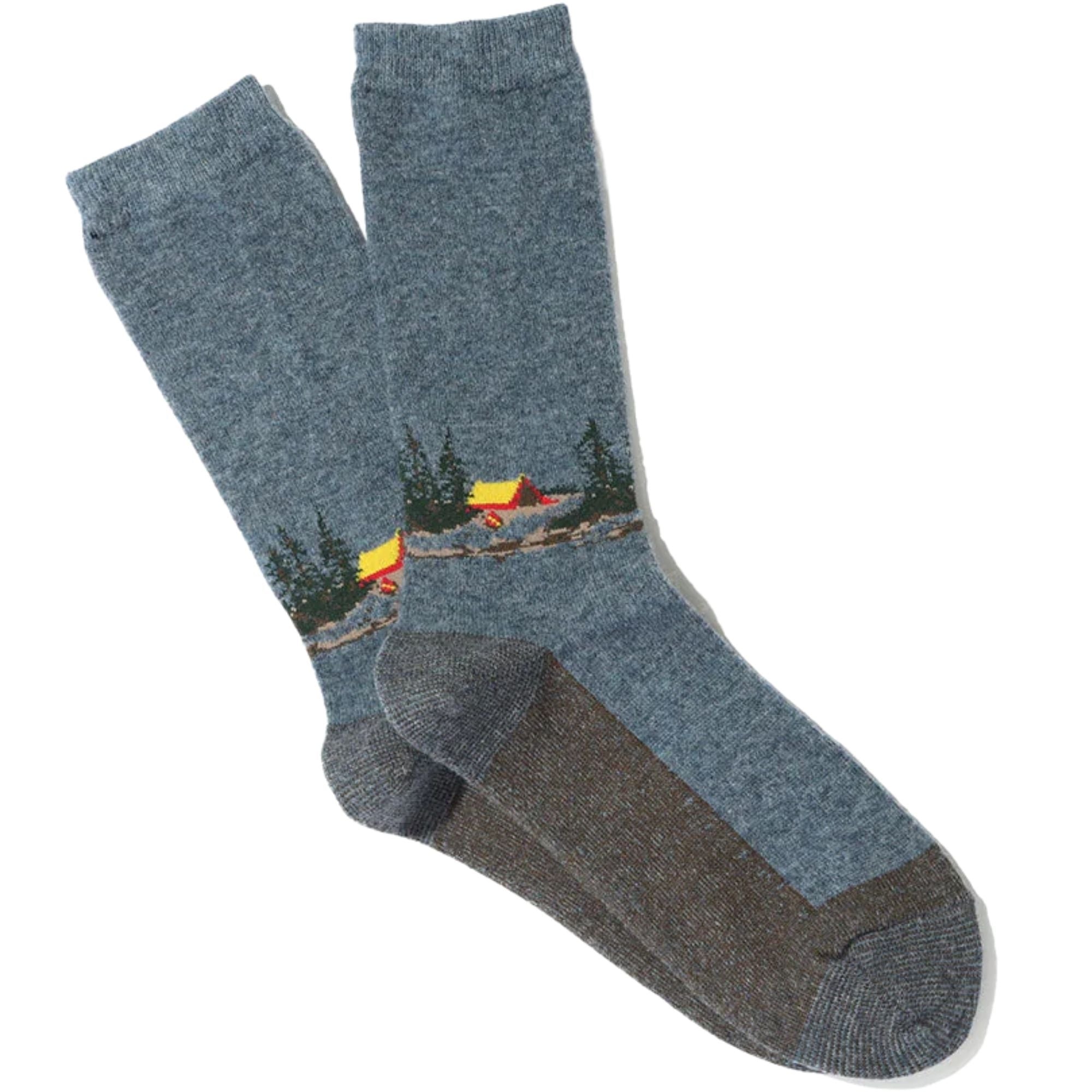 Anonymous Ism Wool Camp Crew Sock - Indigo