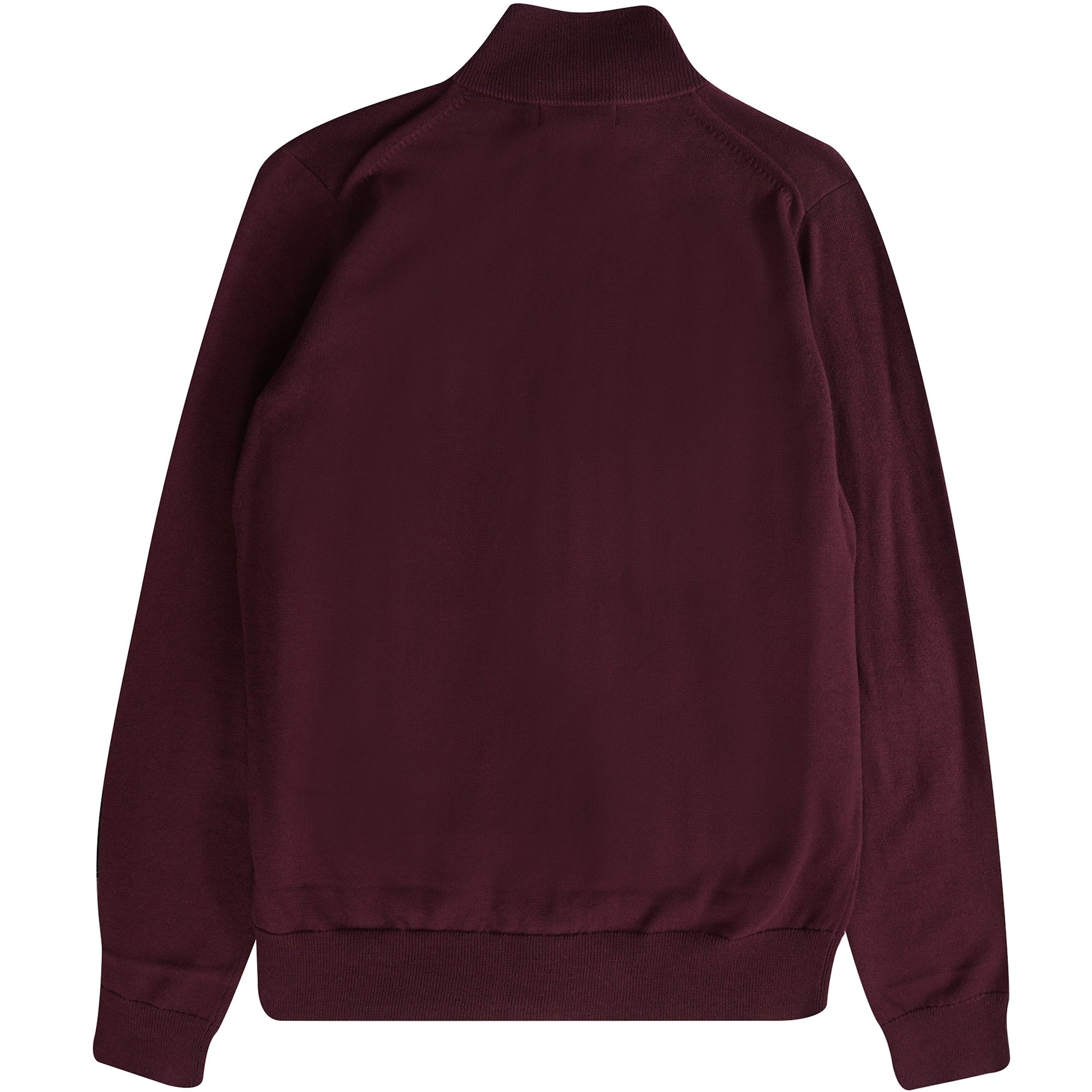 Fred Perry Zip Thru Cardigan - Oxblood