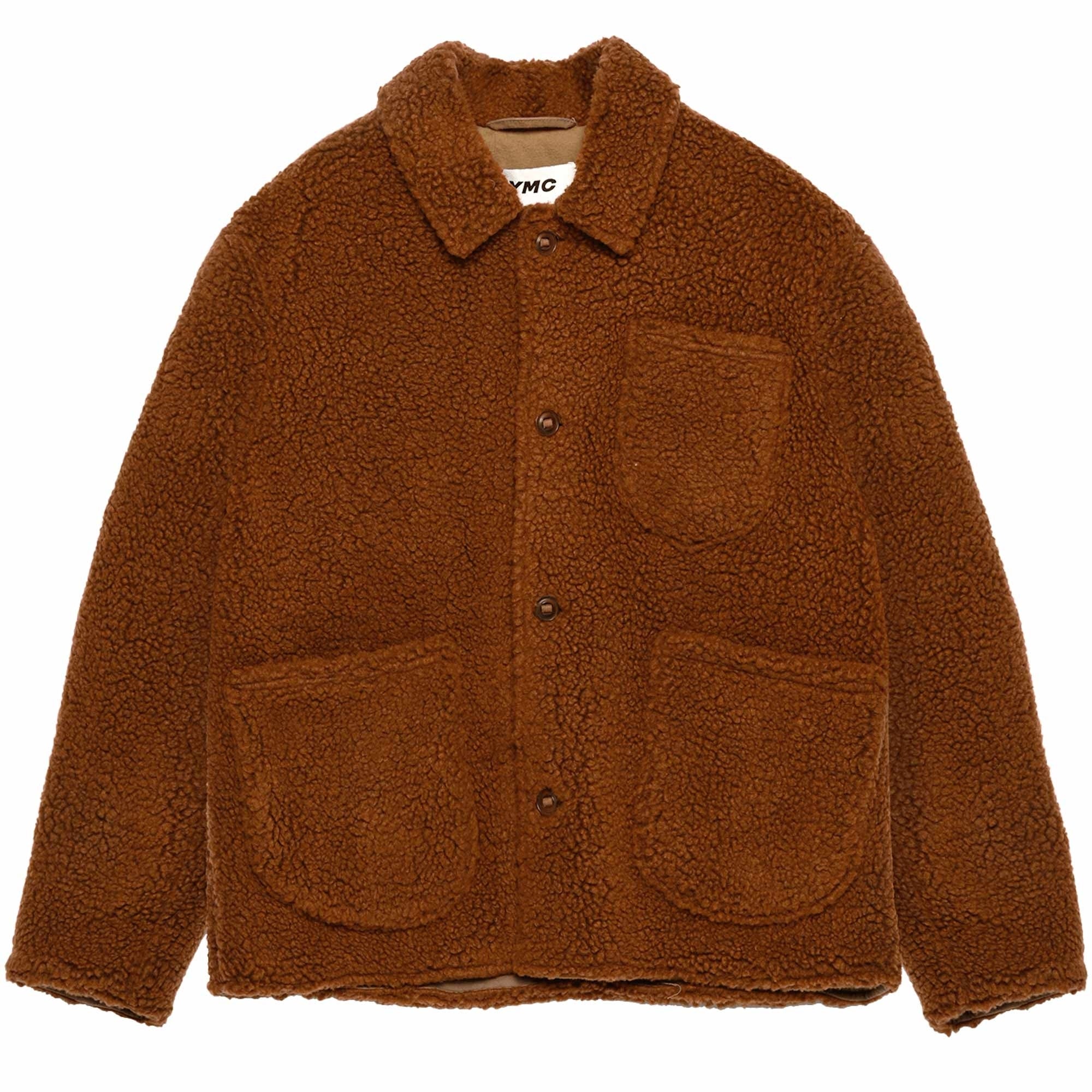 YMC Labour Chore Faux Fur Jacket - Rust