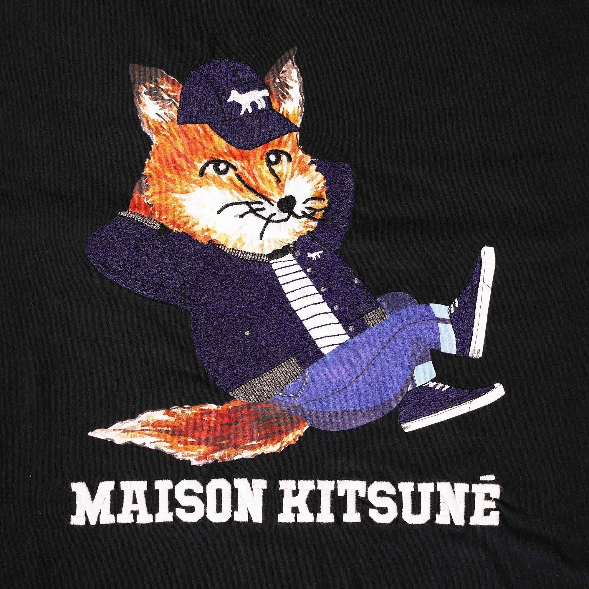 Maison Kitsune Dressed Fox Print Easy T-shirt - Black – Stuarts London