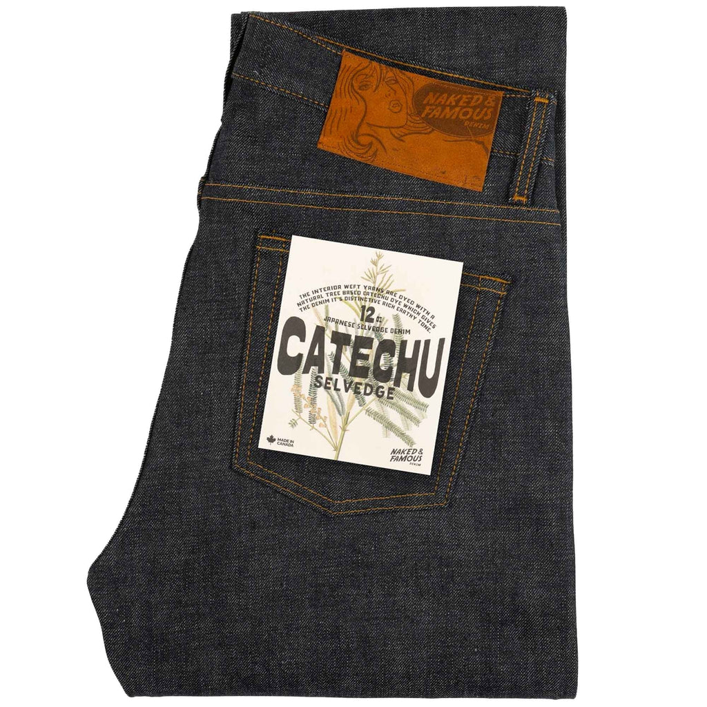 Naked and Famous Denim Weird Guy Catechu Selvedge - Indigo
