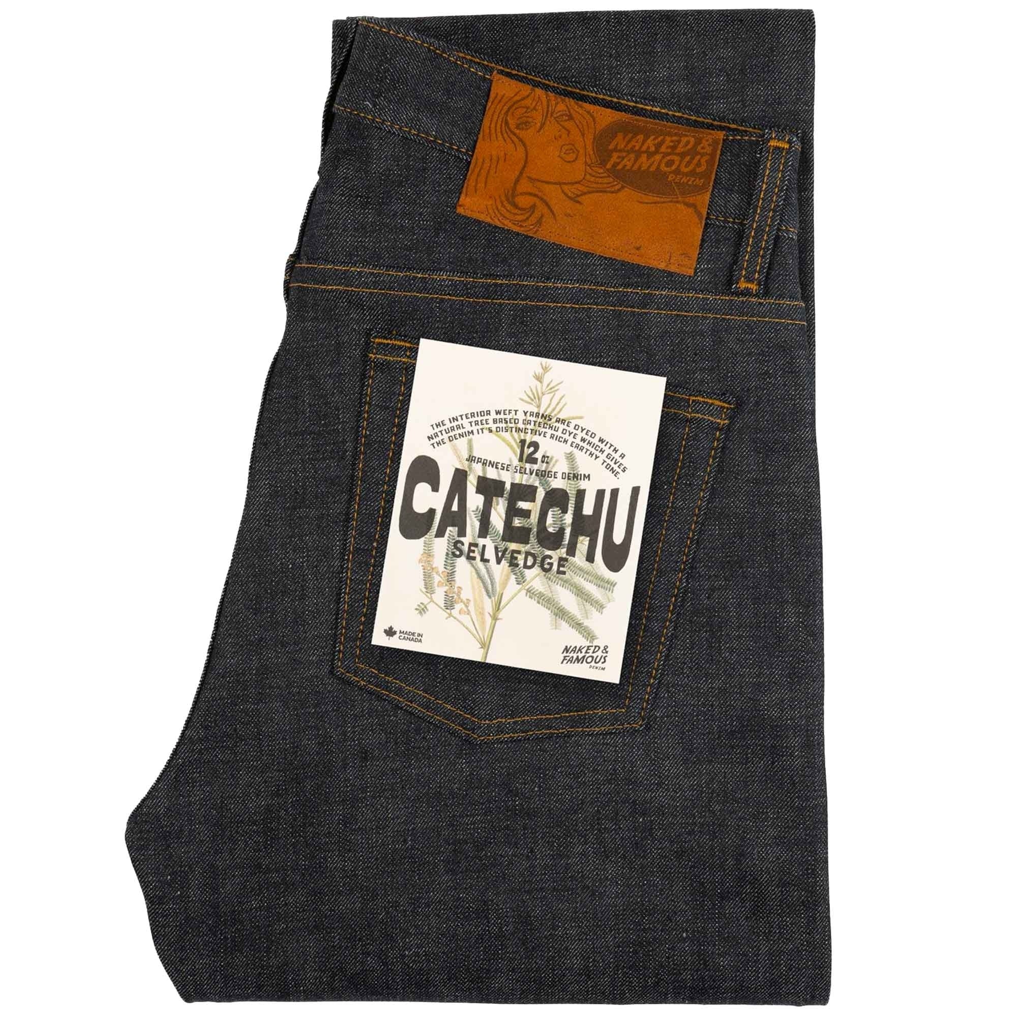 Naked and Famous Denim Weird Guy Catechu Selvedge - Indigo