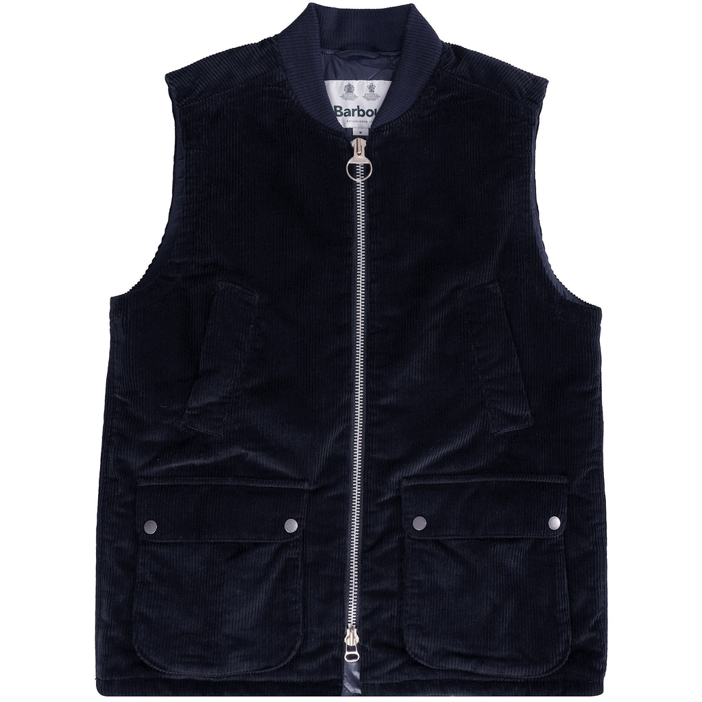 Barbour Slim Line Cord Westmorland Gilet - Navy