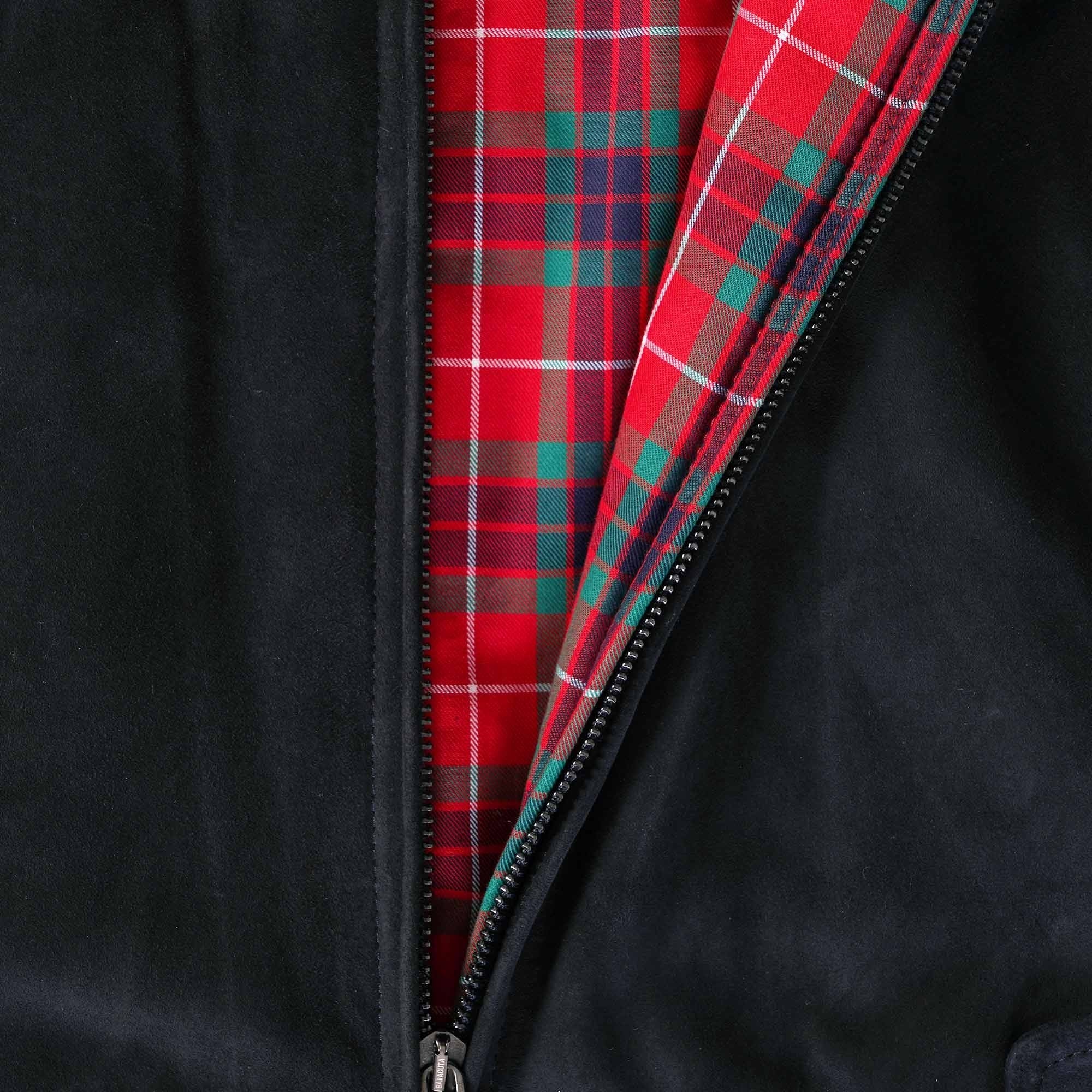 G9 Suede Harrington Jacket - Deep Blue