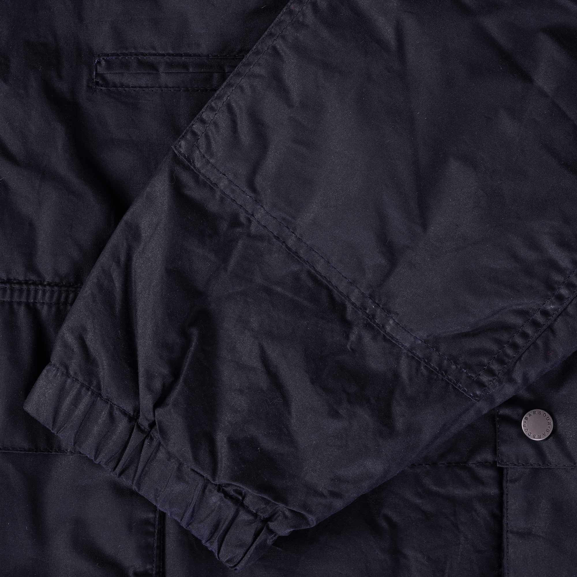 Barbour Slim Line Nagoya Overhead Wax Jacket - Navy