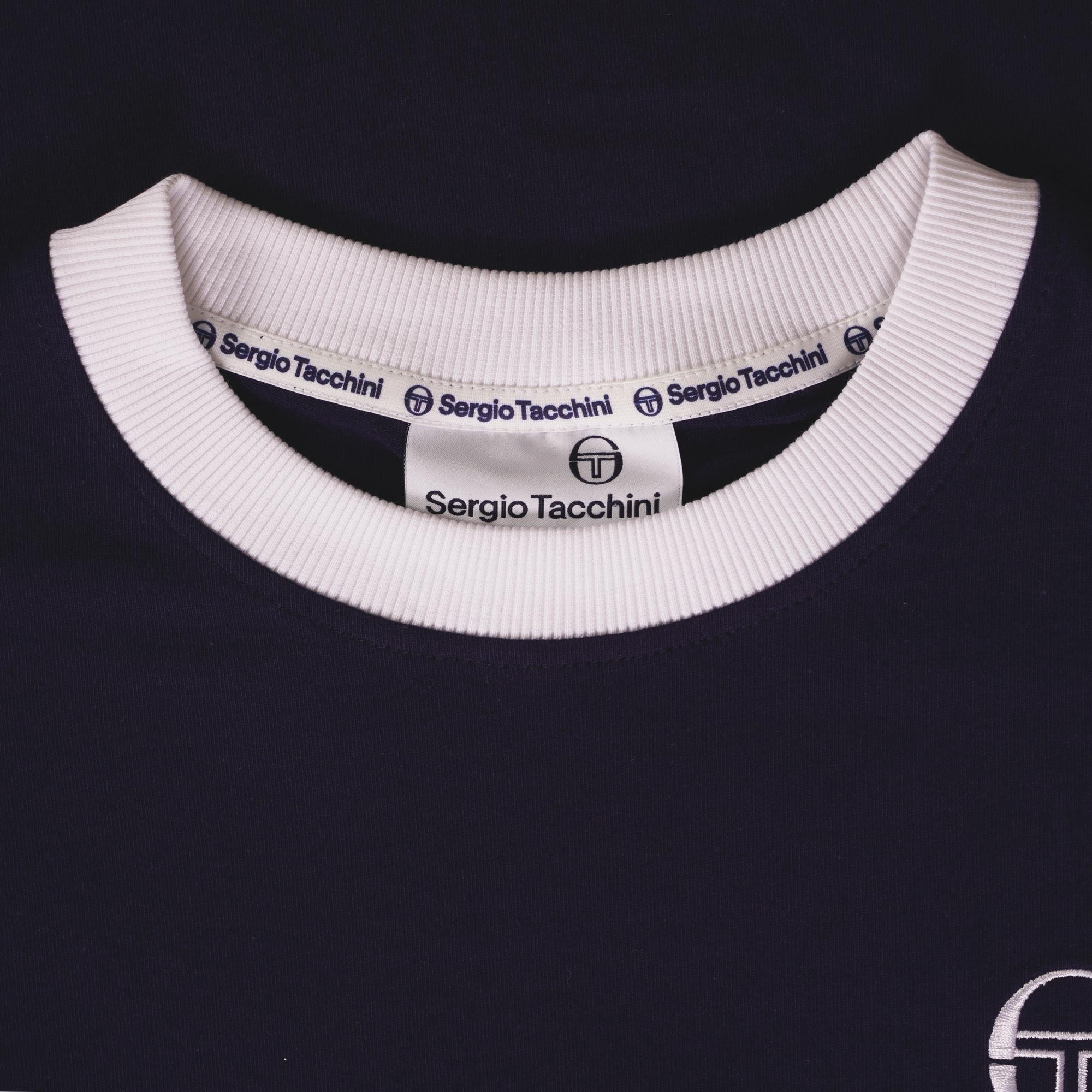 Sergio Tacchini Supermac T-Shirt - Maritime Blue/Adrenaline Rush