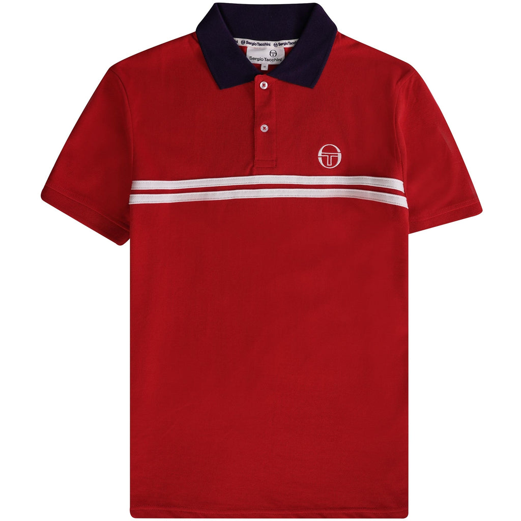 Sergio Tacchini Supermac Polo Shirt - Adrenaline Rush/White