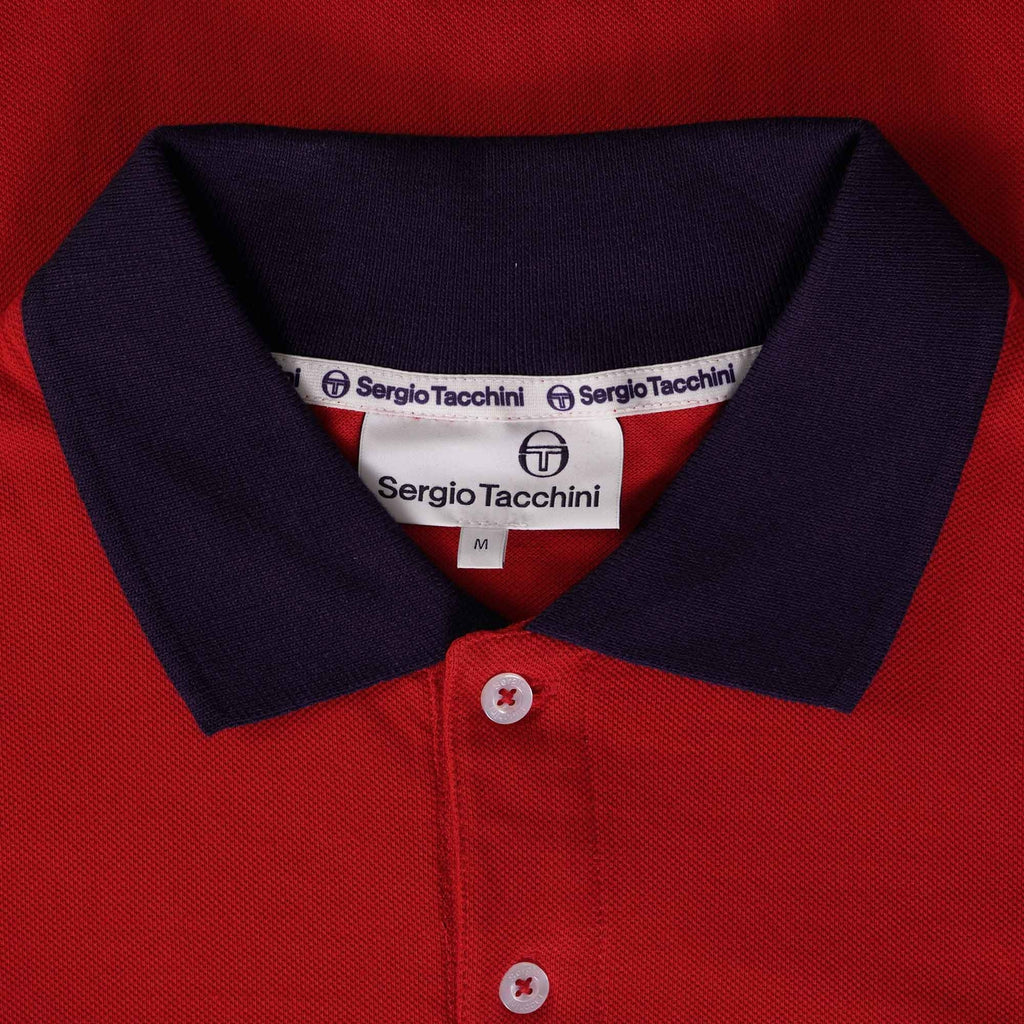Sergio Tacchini Supermac Polo Shirt - Adrenaline Rush/White