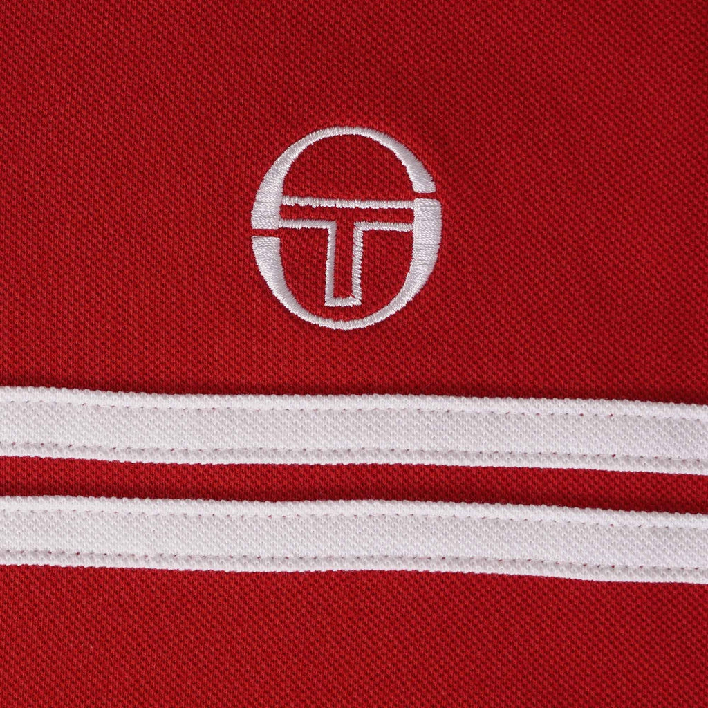 Sergio Tacchini Supermac Polo Shirt - Adrenaline Rush/White