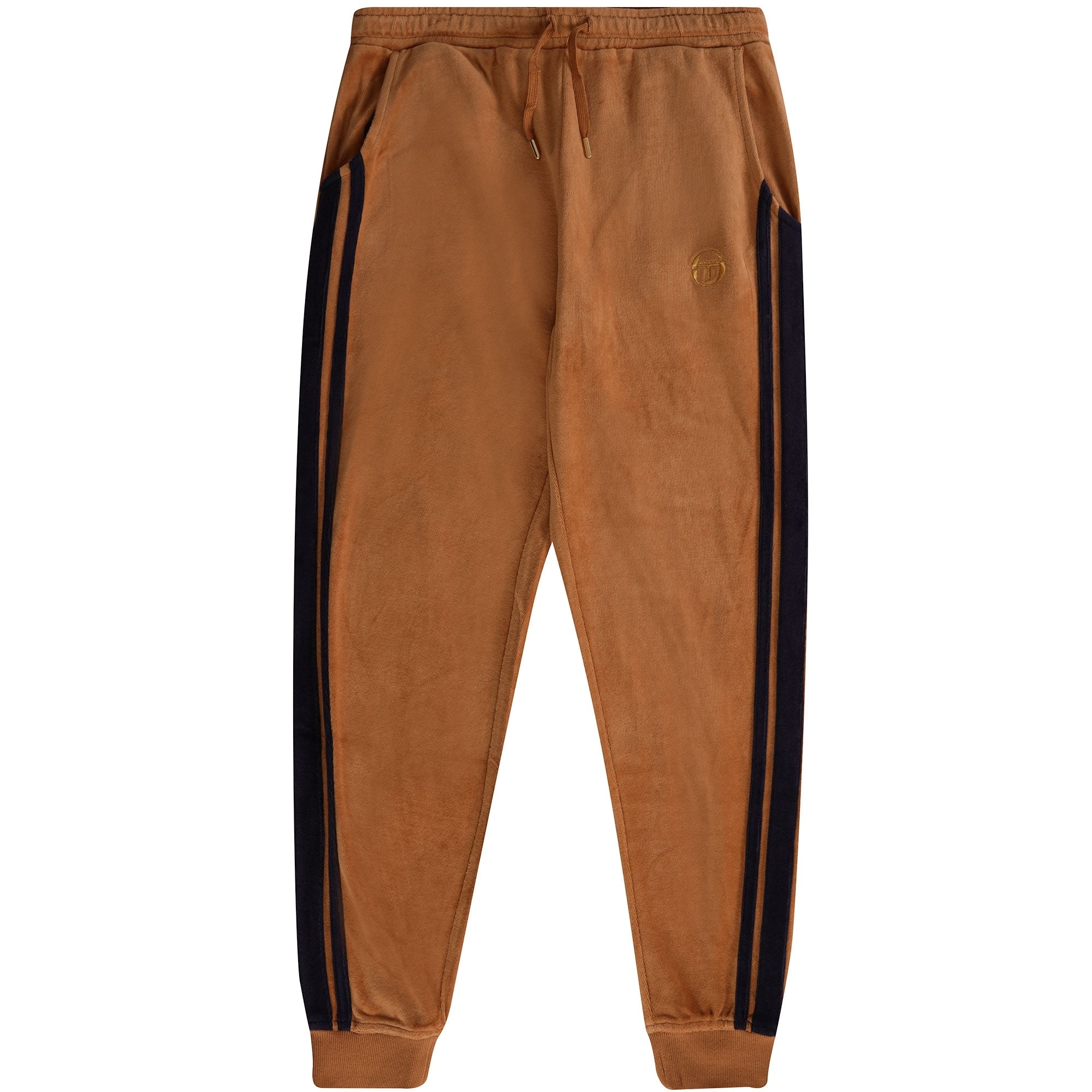 Damarindo Velour Track Pants - Almond/Maritime Blue