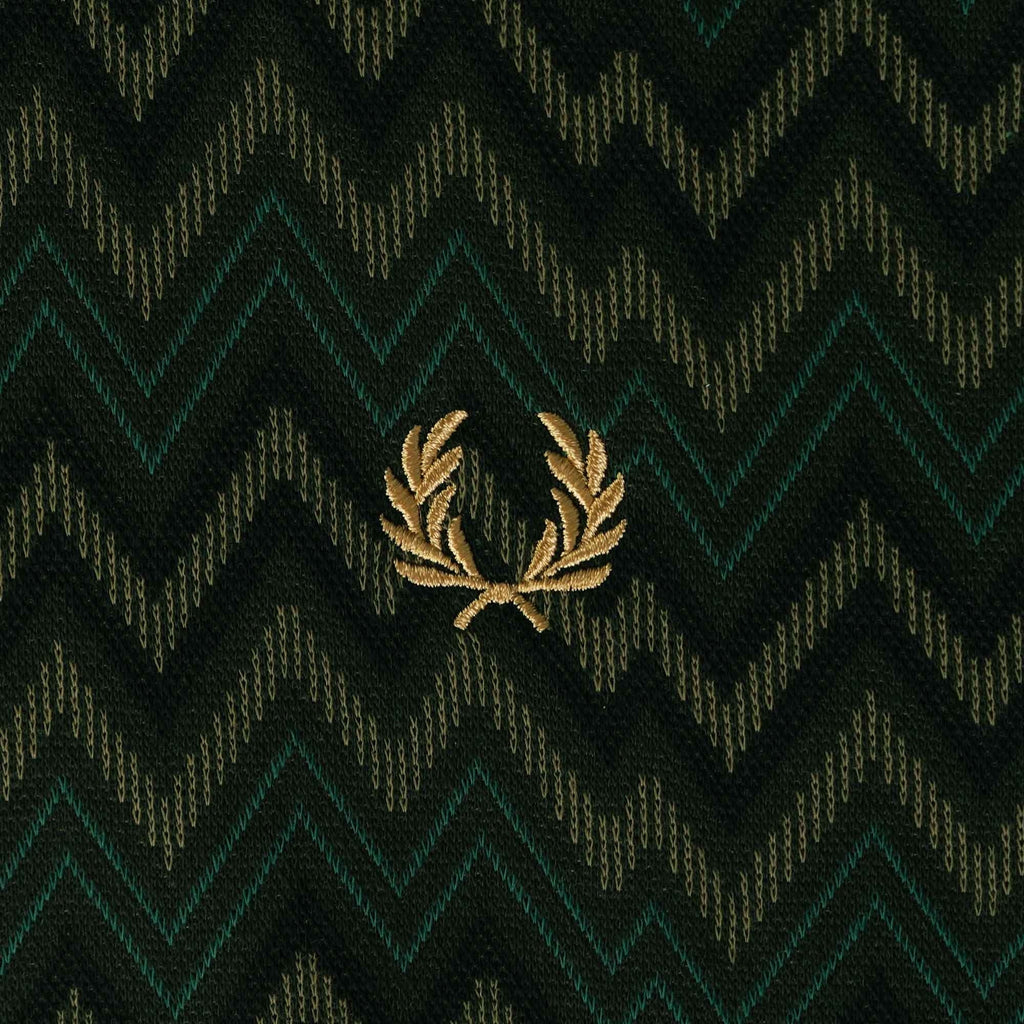 Fred Perry Jacquard T-Shirt - Night Green