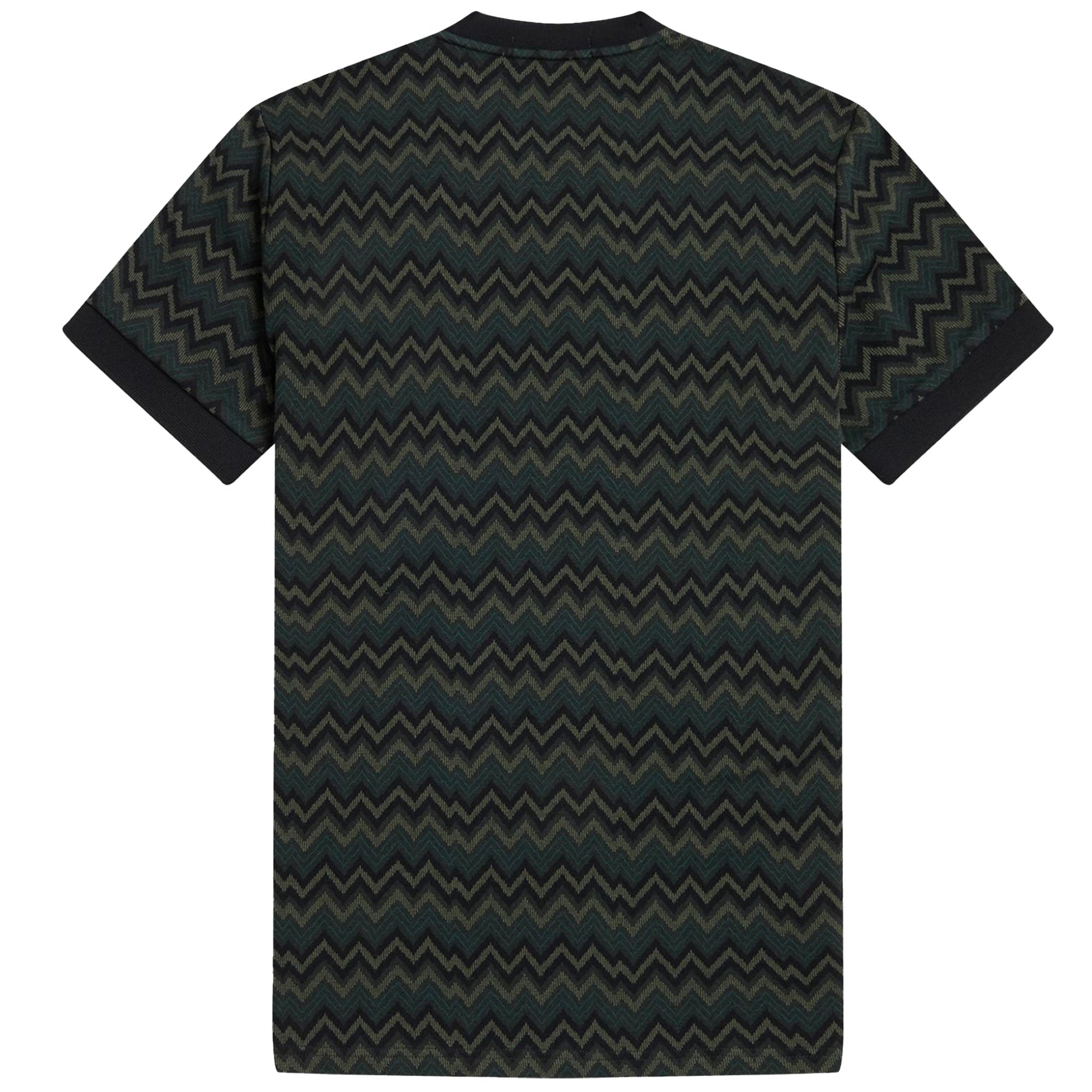 Fred Perry Jacquard T-Shirt - Night Green