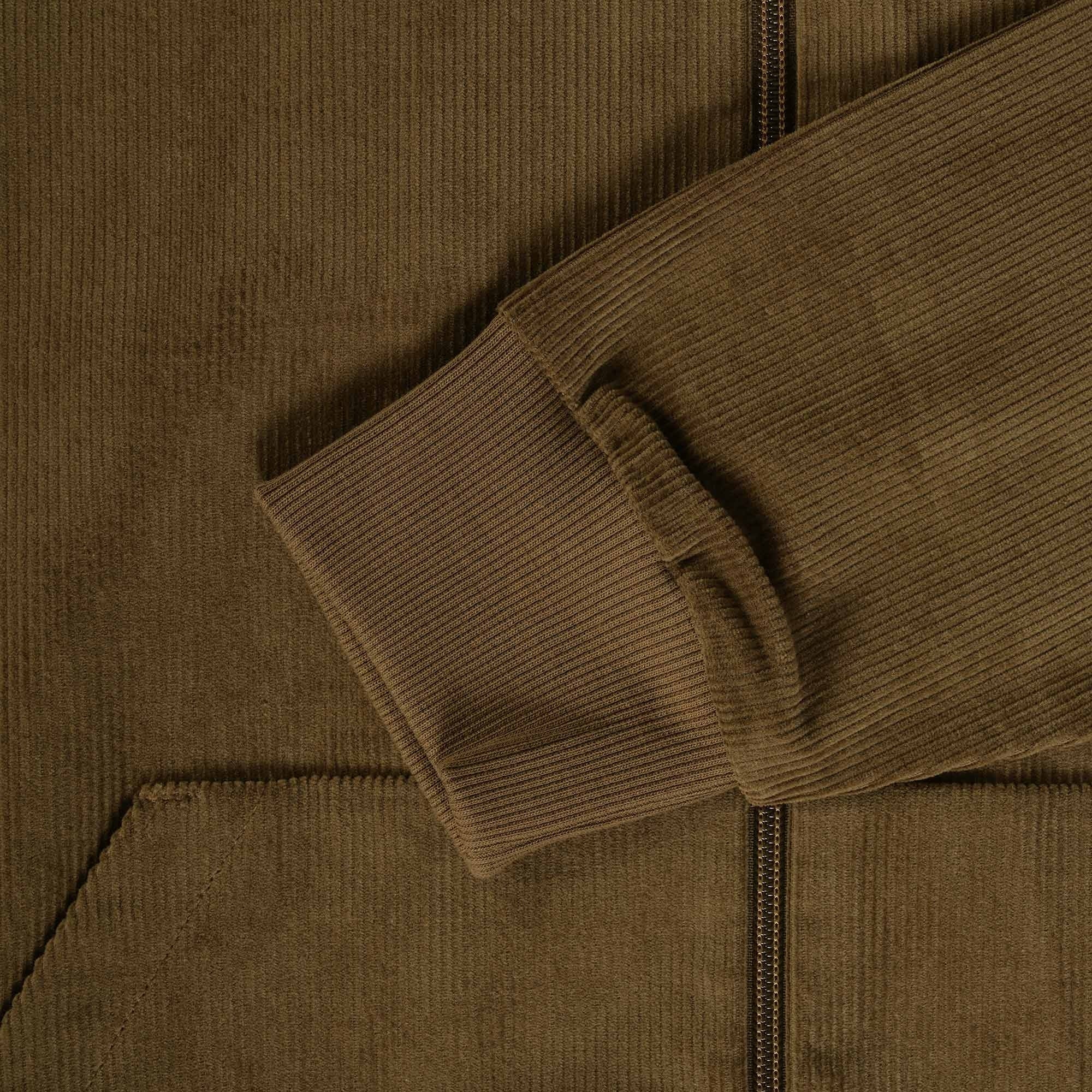 Fred Perry Corduroy Hooded Track Jacket - Shaded Stone