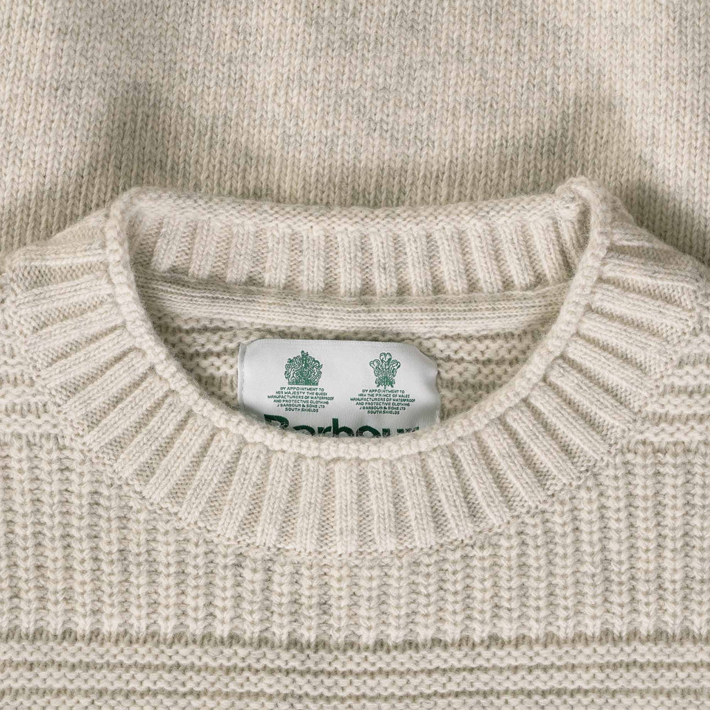 Barbour Amherst Crewneck Jumper - Ecru