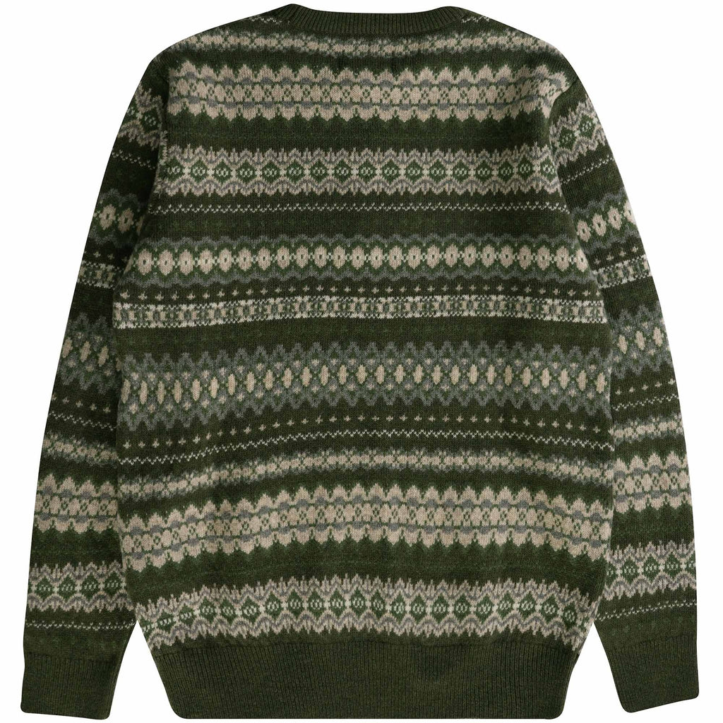 Barbour Case Fair isle Crew Jumper - Olive