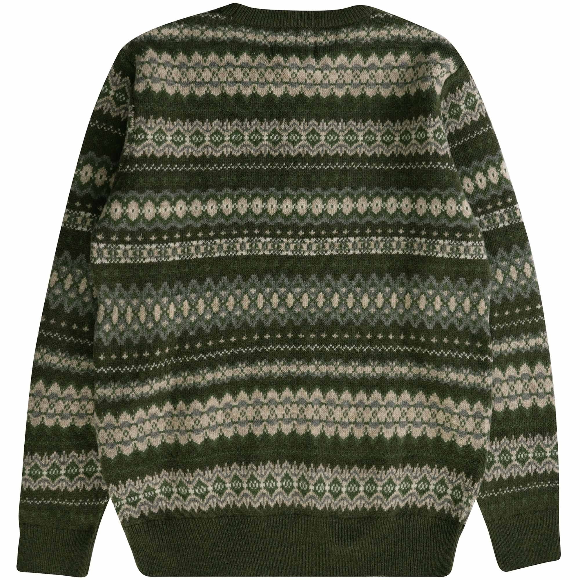 Barbour Case Fair isle Crew Jumper - Olive
