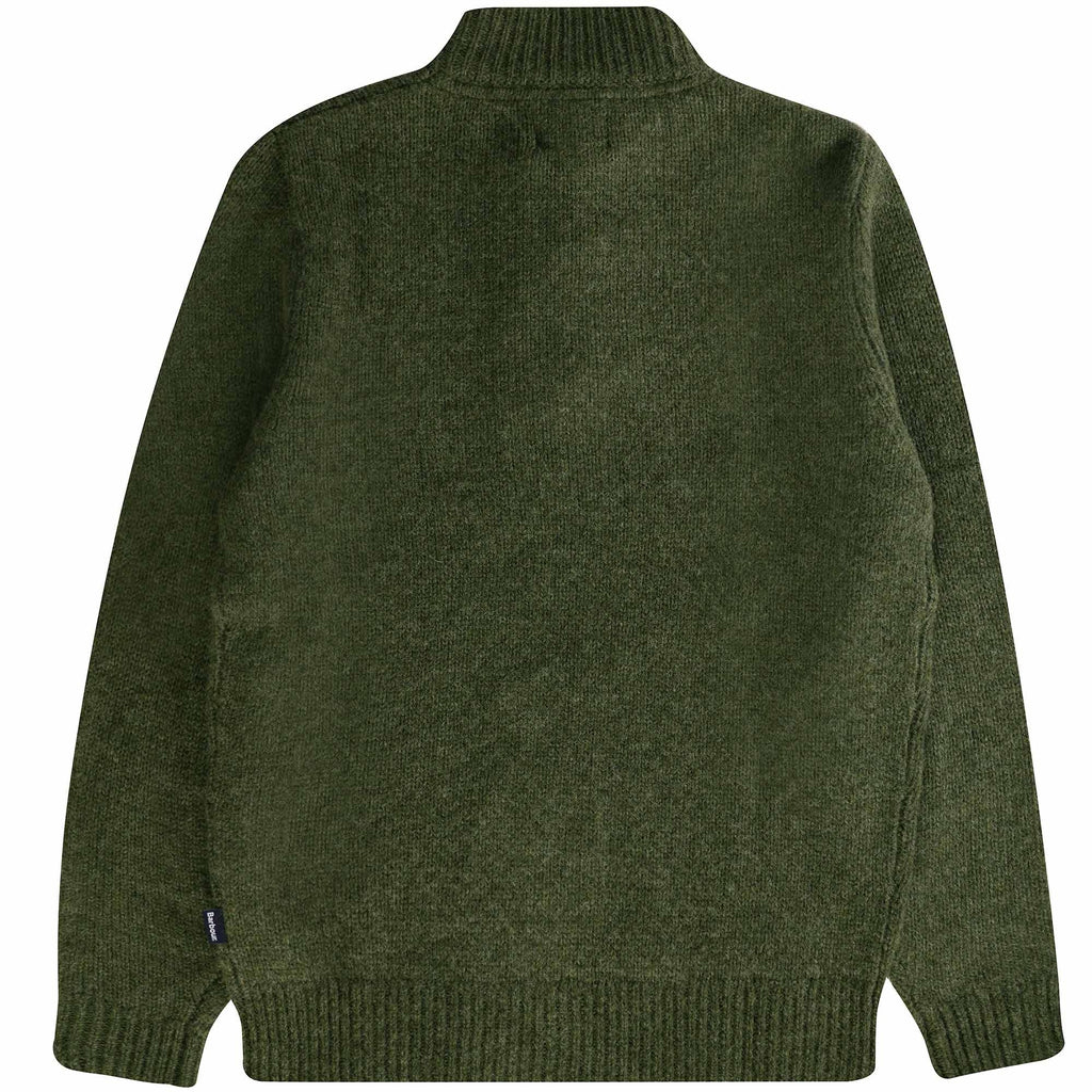 Barbour Calder Knitted Zip Thru - Olive