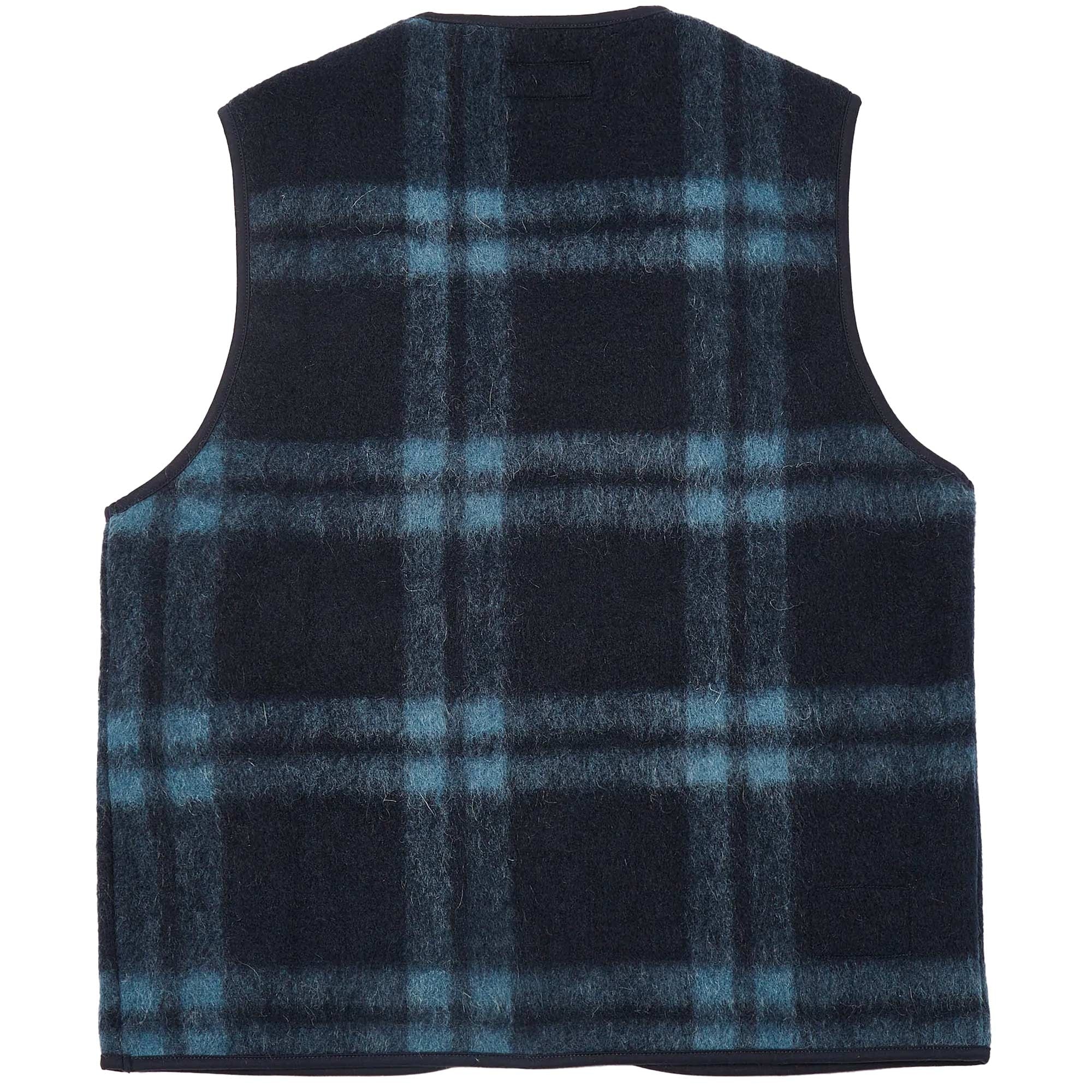 Universal Works Zip Gilet Soft Wool Fleece - Navy