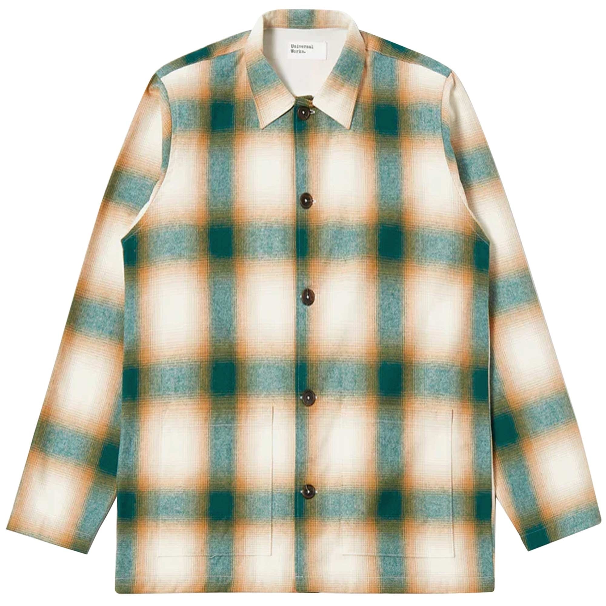 Universal Works Easy Overshirt - Olive/Orange