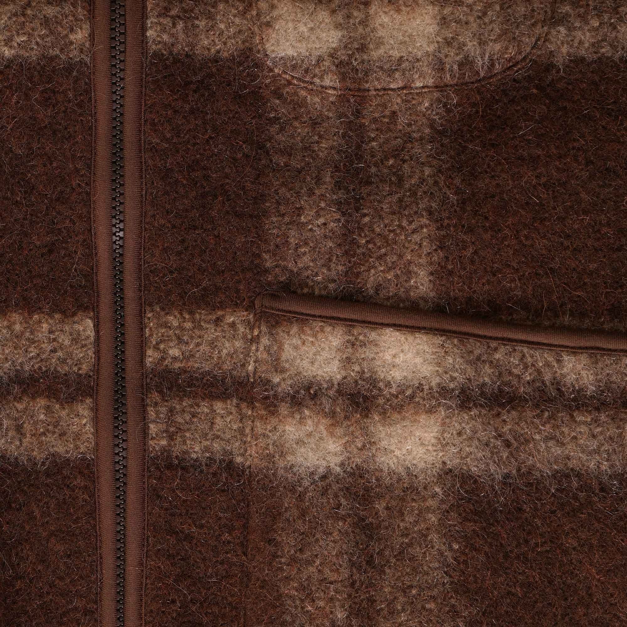 Universal Works Zip Gilet Soft Wool Fleece - Brown