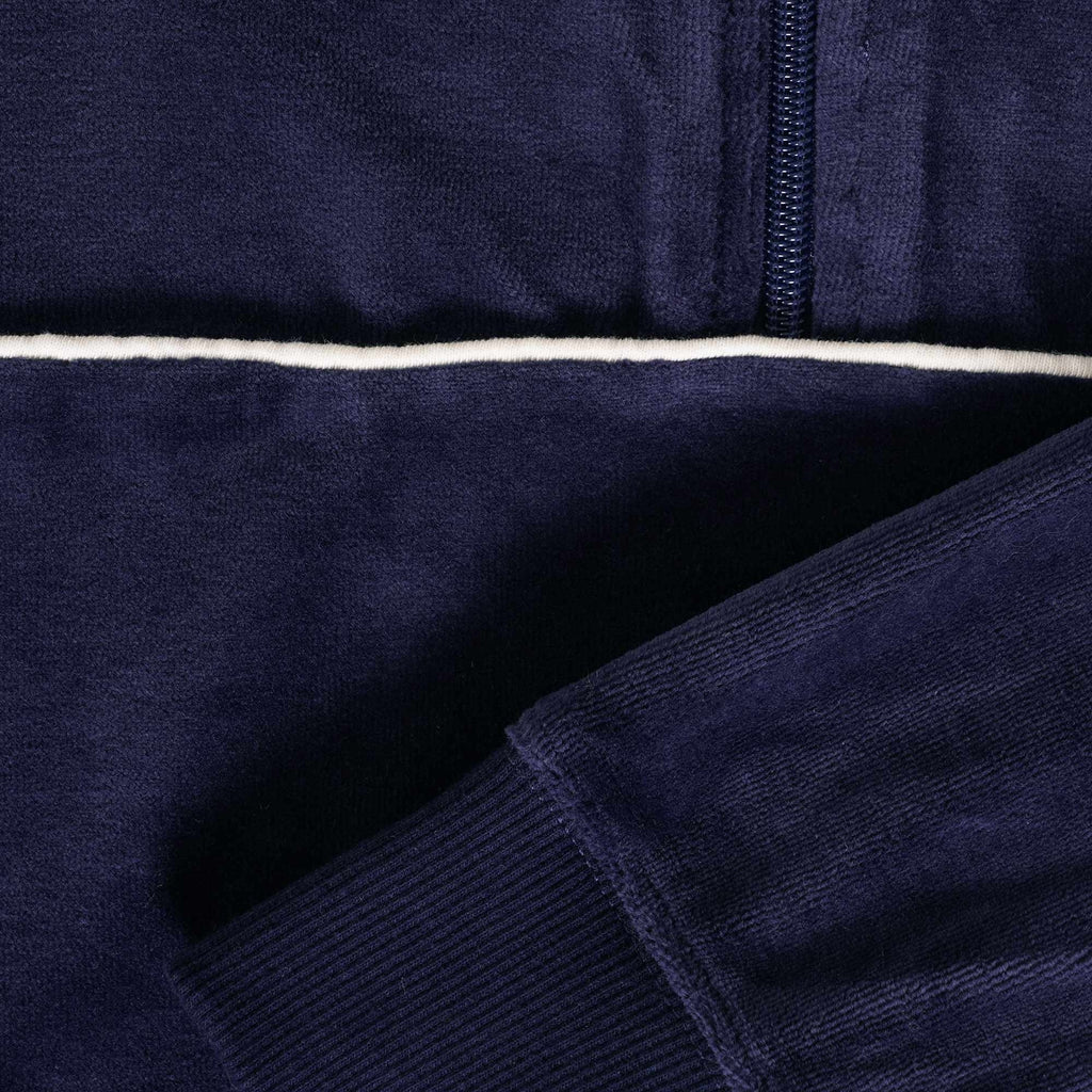 Fila Vintage Duke Velour 1/4 Zip with piping - Navy