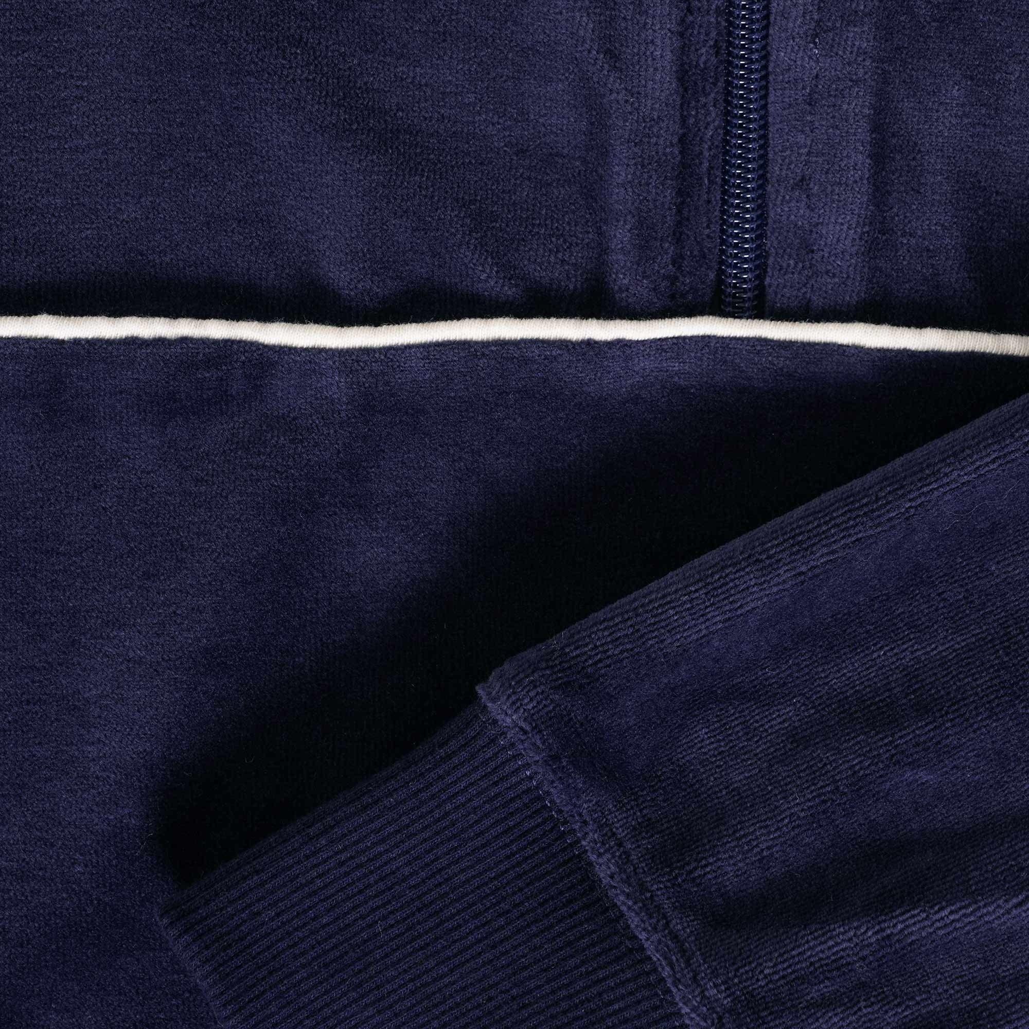 Fila Vintage Duke Velour 1/4 Zip with piping - Navy