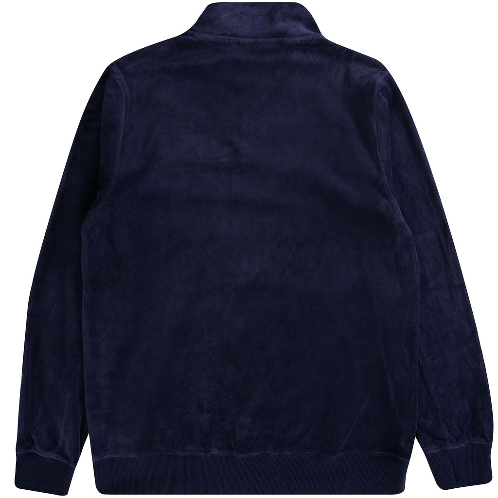 Fila Vintage Duke Velour 1/4 Zip with piping - Navy