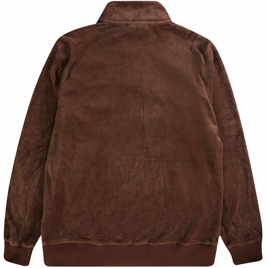 Fila Vintage Duke Velour 1/4 Zip with piping - Brown Stone
