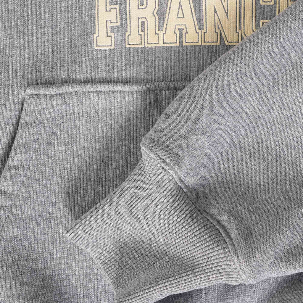 AMI Logo-Print Hoodie - Heather Grey