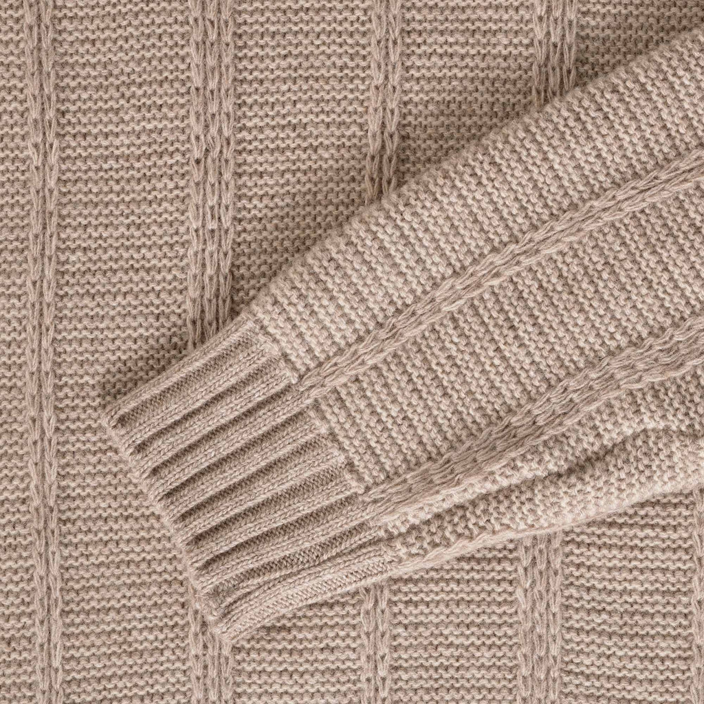 Anonymous Ism Ladder Knit Crew Neck - Beige