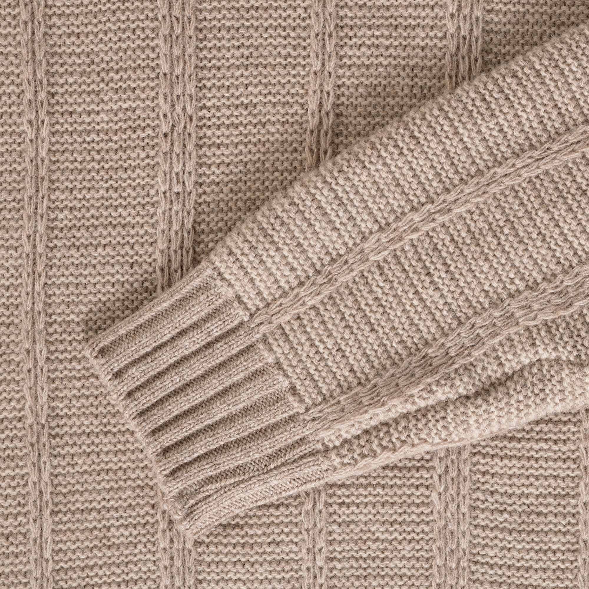 Anonymous Ism Ladder Knit Crew Neck - Beige