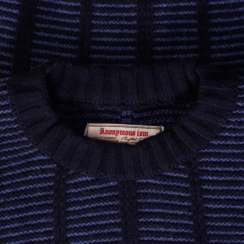 Anonymous Ism Ladder Knit Crew - Navy