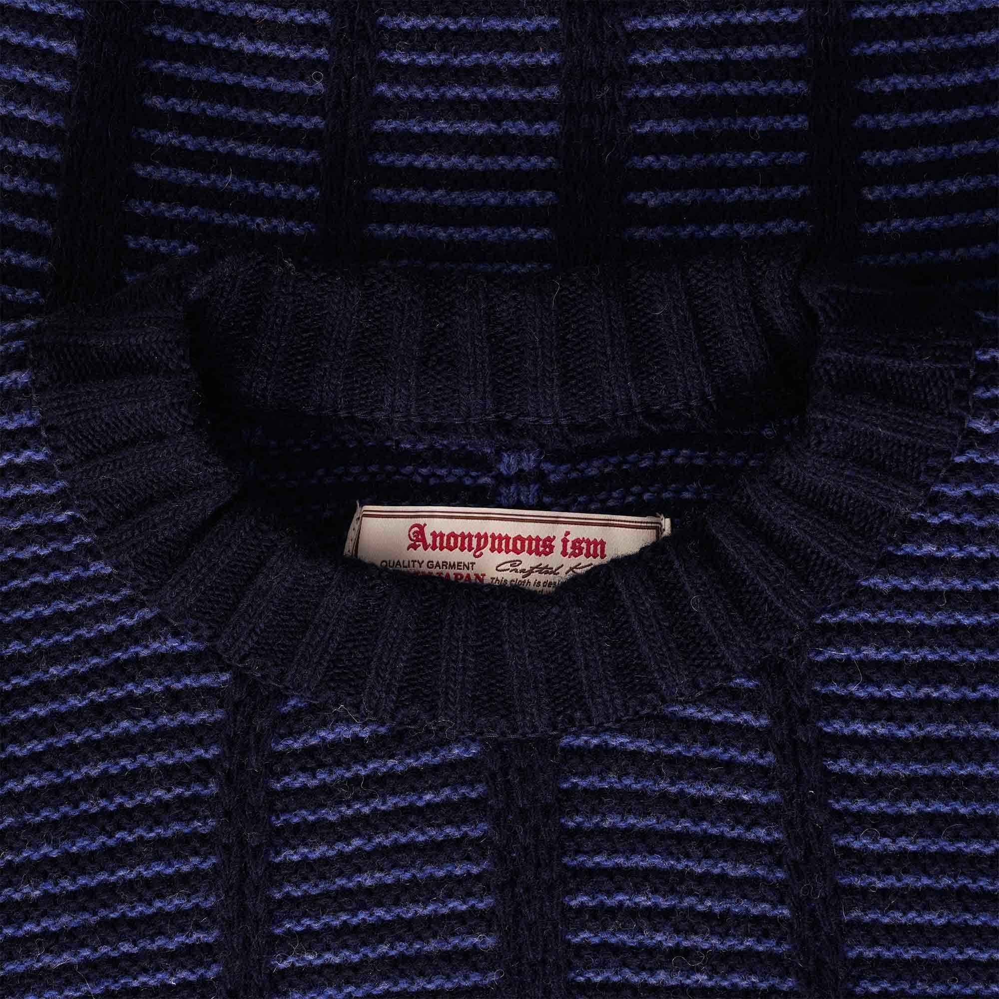 Anonymous Ism Ladder Knit Crew - Navy