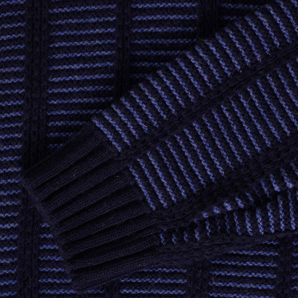 Anonymous Ism Ladder Knit Crew - Navy