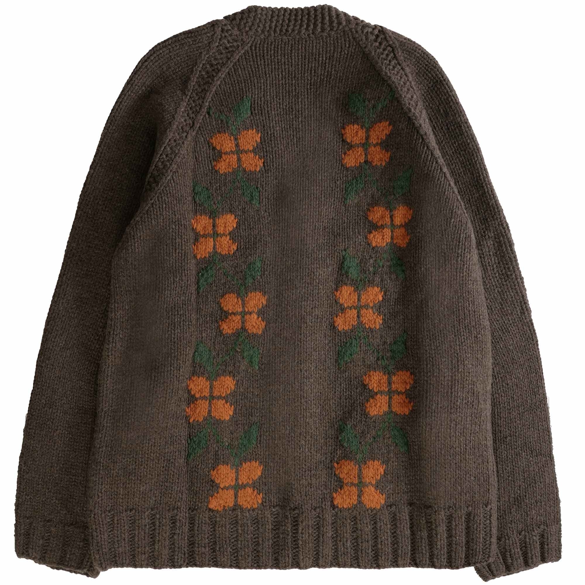 YMC Cottage Lambswool Floral Cardigan - Multi